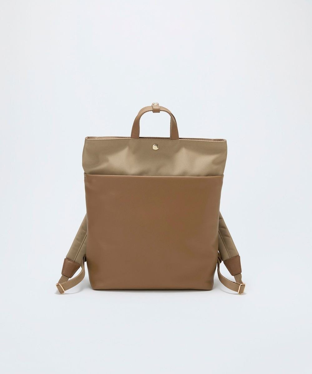 【トプカピ/TOPKAPI】の【Breath TOPKAPI】LINEA リネア レザーコンビ リュック バックパック A4 / 軽量 インテリア・キッズ・メンズ・レディースファッション・服の通販 founy(ファニー) 　ファッション　Fashion　レディースファッション　Fashion for Women　バッグ　Bags　イタリア　Italy　コンビ　Combo, Combination Style　軽量　Lightweight, Ultra Light　スリーブ　Sleeve, Long Sleeve / Short Sleeve　フィット　Fit, Slim Fit　ポケット　Pocket, Pocket Detail　ラップ　Wrap, Wrap Design　リュック　Backpack, Rucksack　旅行　Travel　スーツケース キャリーケース　Suitcase / Carry Case　ブラウン|ID: prp329100004861047 ipo3291000000036006398