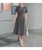 【ティアクラッセ/Tiaclasse】の【おのののかさん着用】半袖 長袖選べる袖丈・タックフレアワンピース 半袖チャコールグレー|ID: prp329100004861050 ipo3291000000036006437