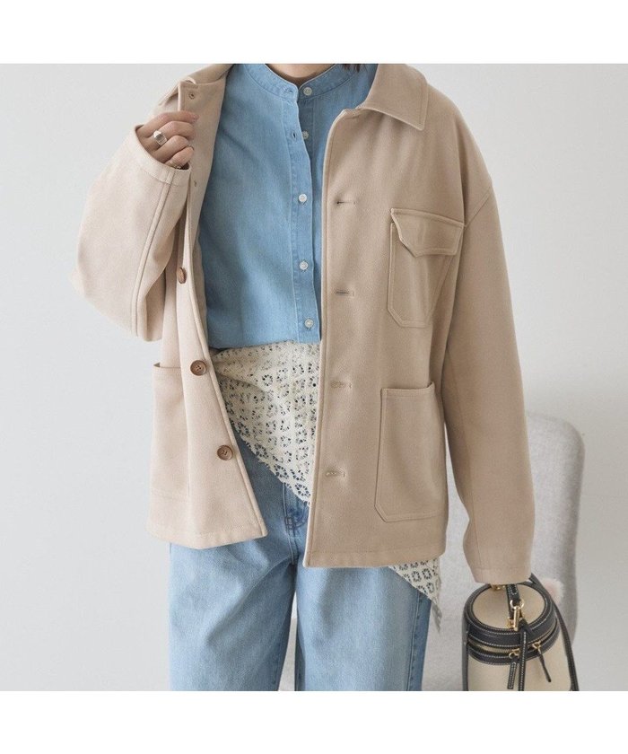 【アメリカンホリック/AMERICAN HOLIC】のスエードライクジャケット インテリア・キッズ・メンズ・レディースファッション・服の通販 founy(ファニー) https://founy.com/ ファッション Fashion レディースファッション Fashion for Women アウター Coat / Outerwear Collection レディースジャケット・軽アウター Jackets インナー Innerwear シンプル Simple, Minimal ジャケット Jacket, Outerwear デニム Denim, Jeans Material ポケット Pocket, Pocket Detail ワイド Wide, Wide Fit エレガント 上品 Elegant |ID: prp329100004861089 ipo3291000000036007053