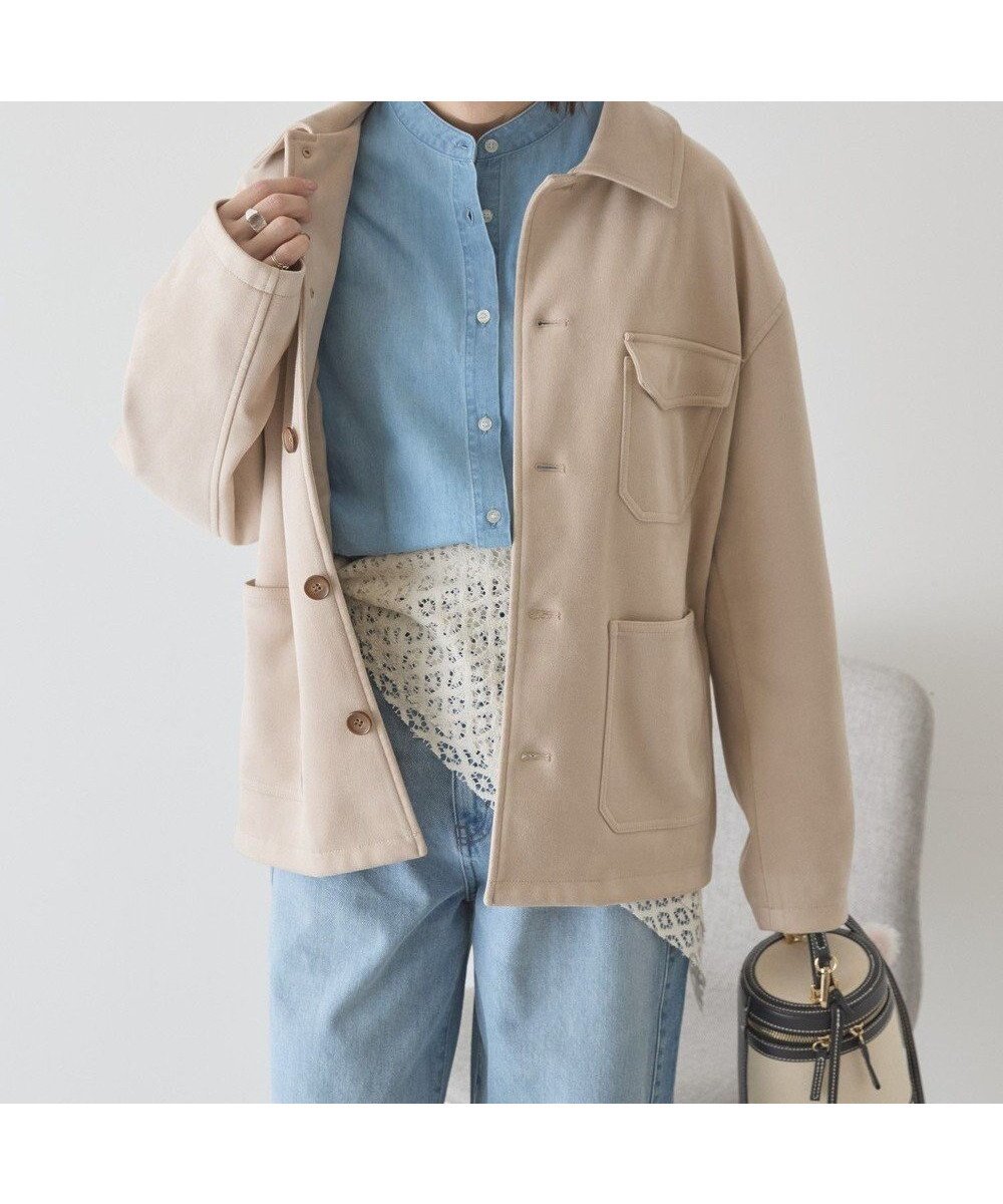 【アメリカンホリック/AMERICAN HOLIC】のスエードライクジャケット 人気、トレンドファッション・服の通販 founy(ファニー) 　ファッション　Fashion　レディースファッション　Fashion for Women　アウター　Coat / Outerwear Collection　レディースジャケット・軽アウター　Jackets　インナー　Innerwear　シンプル　Simple, Minimal　ジャケット　Jacket, Outerwear　デニム　Denim, Jeans Material　ポケット　Pocket, Pocket Detail　ワイド　Wide, Wide Fit　エレガント 上品　Elegant　 other-1|ID: prp329100004861089 ipo3291000000036007053