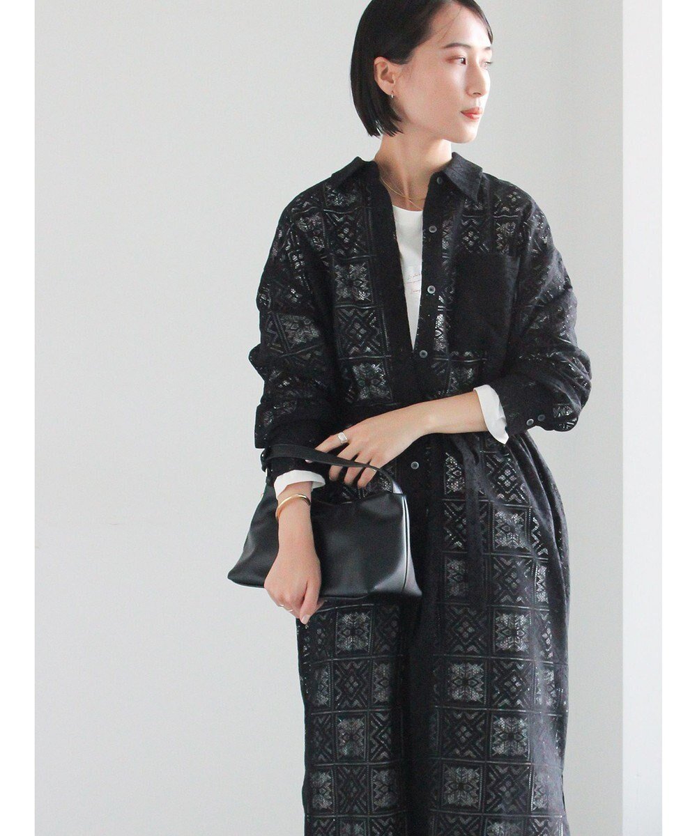 【テチチ/Te chichi】のレースシャツワンピース インテリア・キッズ・メンズ・レディースファッション・服の通販 founy(ファニー) 　ファッション　Fashion　レディースファッション　Fashion for Women　ワンピース　Dresses　シャツワンピース / 1枚で着映えコーデ　Shirt Dresses　ダウン　Down, Puffer　レース　Lace, Lace Fabric　夏　Summer　S/S・春夏　SS, Spring/Summer, Warm Season　A/W・秋冬　Autumn/Winter　ブラック|ID: prp329100004861091 ipo3291000000036007102