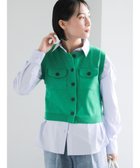 【テチチ/Te chichi】のポケット付きニットベスト グリーン|ID: prp329100004861101 ipo3291000000036007260