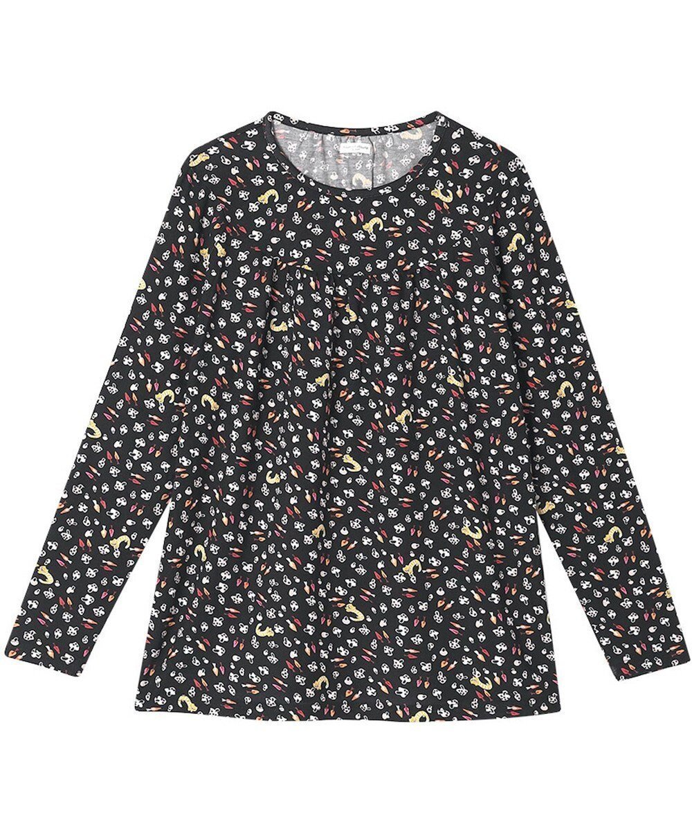 【ツモリチサト スリープ/tsumori chisato SLEEP】のツモリチサト トップス ベア天竺素材(本体) 長袖 ルームウェア レディース UTX551/ワコール インテリア・キッズ・メンズ・レディースファッション・服の通販 founy(ファニー) ファッション Fashion レディースファッション Fashion for Women トップス・カットソー Cut & Sew Tops ストレッチ Stretch, Stretchy Fabric パジャマ Pajamas, Sleepwear 長袖 Long Sleeve, Full Sleeve ブラック|ID: prp329100004861131 ipo3291000000036008181