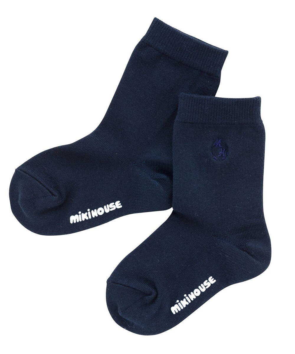 【ミキハウスホットビスケッツ/MIKI HOUSE HOT BISCUITS / KIDS】の【ミキハウス】【13-24cm】 クルーソックス インテリア・キッズ・メンズ・レディースファッション・服の通販 founy(ファニー) 　ファッション　Fashion　キッズファッション　Fashion for Kids　ソックス　Socks, Hosiery　フォーマル　Formal, Dressy　エレガント 上品　Elegant　入学式　Entrance Ceremony　結婚式　Wedding　紺|ID: prp329100004861360 ipo3291000000036029252