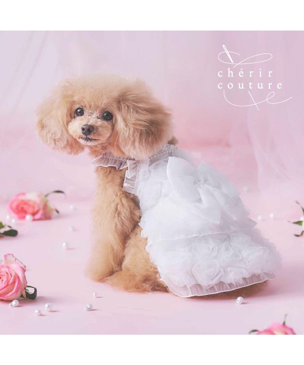 【ペットパラダイス/PET PARADISE / GOODS】のcherircouture メニーローズ ワンピース ホワイト 小型犬 インテリア・キッズ・メンズ・レディースファッション・服の通販 founy(ファニー) 　2026年　2026　イレギュラー　Irregular Design　フロント　Front, Front Design　ローズ　Rose, Rose Motif　夏　Summer　春　Spring　S/S・春夏　SS, Spring/Summer, Warm Season　犬　Dog　ホーム・キャンプ・アウトドア・お取り寄せ　Home Living / Home & Lifestyle / Camping Gear / Outdoor Camping　ペットグッズ　Pet Supplies　ホワイト|ID: prp329100004861362 ipo3291000000036029296