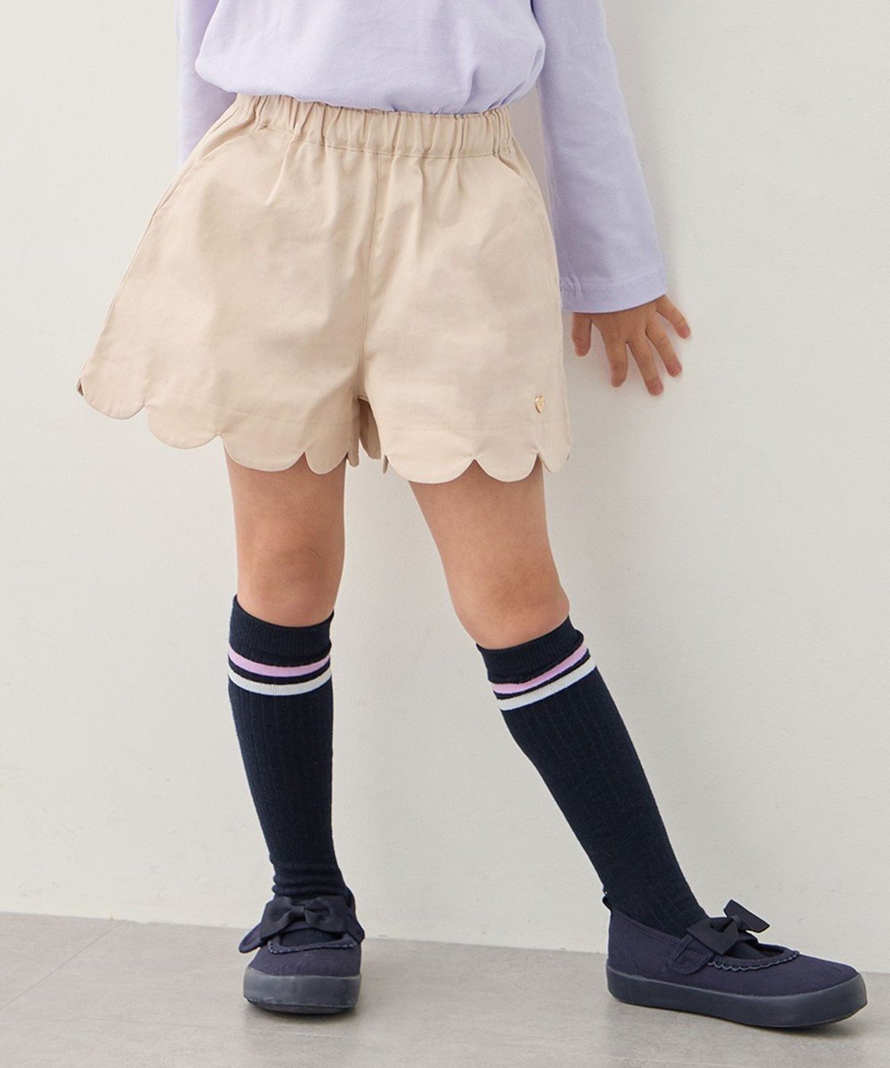 【エニィ/ANY / KIDS】の【洗濯機可能】スカラップショートパンツ インテリア・キッズ・メンズ・レディースファッション・服の通販 founy(ファニー) ファッション Fashion キッズファッション Fashion for Kids ボトムス Bottoms ショート Short, Short Length スカラップ Scallop, Scalloped Edge プレート Plate, Dish ポケット Pocket, Pocket Detail ロング Long, Long-Length 夏 Summer 春 Spring S/S・春夏 SS, Spring/Summer, Warm Season 無地 Plain, Solid Color ライトベージュ|ID: prp329100004861372 ipo3291000000036029443