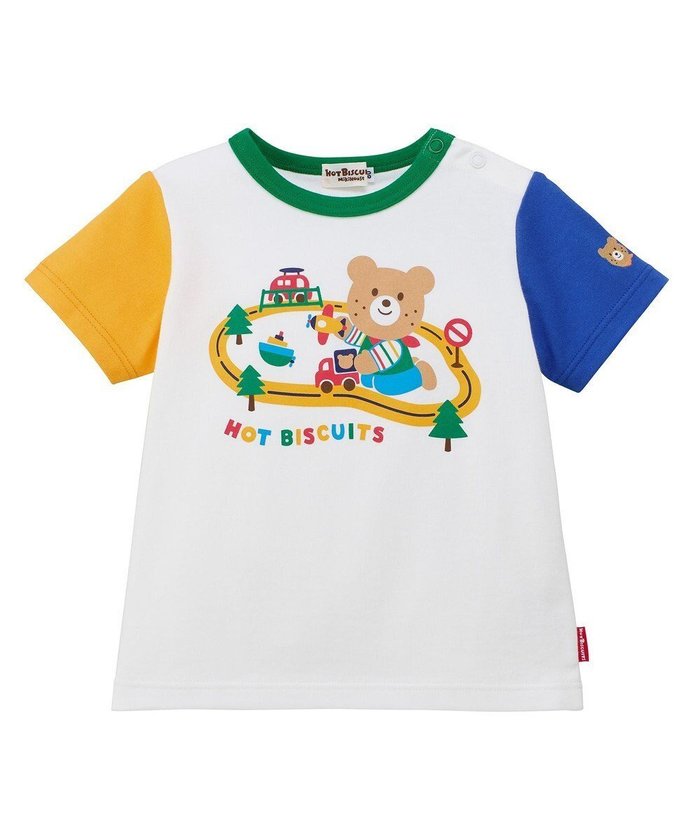【ミキハウスホットビスケッツ/MIKI HOUSE HOT BISCUITS / KIDS】の【80-120cm】ビーンズ×乗り物プリント 半袖Tシャツ インテリア・キッズ・メンズ・レディースファッション・服の通販 founy(ファニー) https://founy.com/ ファッション Fashion キッズファッション Fashion for Kids トップス・カットソー Cut & Sew Tops 春 Spring カットソー Cut and Sewn Top ショート Short, Short Length プリント Print, Printed Pattern ベビー Baby, Babywear 半袖 Short Sleeve, Half Sleeve ワンポイント One Point, Statement Accent A/W・秋冬 Autumn/Winter S/S・春夏 SS, Spring/Summer, Warm Season おすすめ Recommended / Our Picks 夏 Summer ギフト プレゼント Gift / Present |ID: prp329100004861390 ipo3291000000036029732