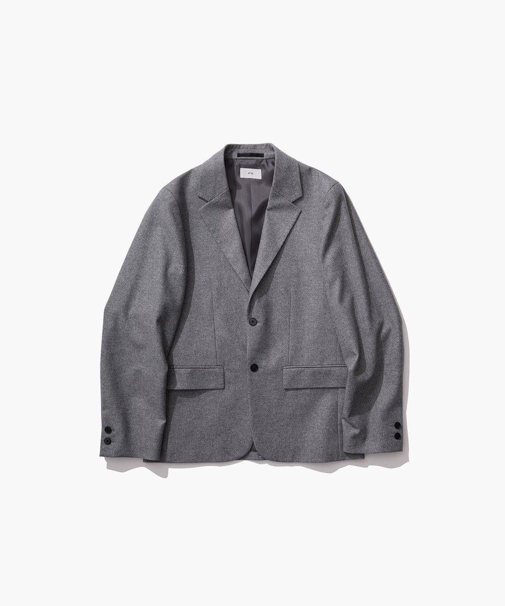 【エイトン/ATON】のMERINO COLLEGE FLANNEL テーラードジャケット - UNISEX インテリア・キッズ・メンズ・レディースファッション・服の通販 founy(ファニー) 　ファッション　Fashion　レディースファッション　Fashion for Women　アウター　Coat / Outerwear Collection　レディースジャケット・軽アウター　Jackets　テーラードジャケット / 通勤・きれいめスタイル　Tailored Jackets & Blazers　ユニセックス　Unisex, Genderless　キュプラ　Cupro, Eco Fabric　ジャケット　Jacket, Outerwear　スタンダード　Standard, Basic　ドレープ　Drape, Draping Fabric　フォーマル　Formal, Dressy　ボックス　Boxy, Box Shape　A/W・秋冬　Autumn/Winter　TOP GRAY|ID: prp329100004861401 ipo3291000000036029987