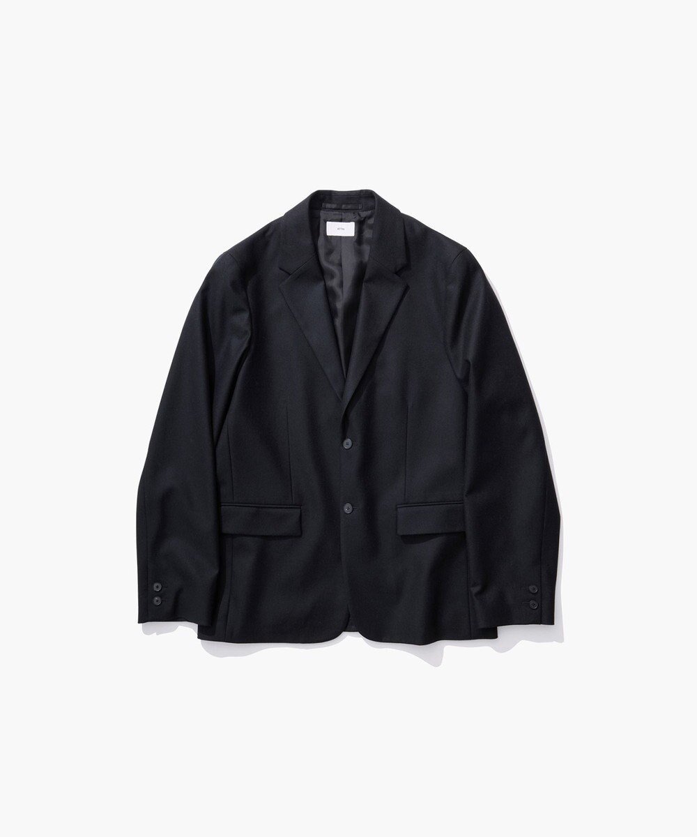 【エイトン/ATON】のMERINO COLLEGE FLANNEL テーラードジャケット - UNISEX インテリア・キッズ・メンズ・レディースファッション・服の通販 founy(ファニー) 　ファッション　Fashion　レディースファッション　Fashion for Women　アウター　Coat / Outerwear Collection　レディースジャケット・軽アウター　Jackets　テーラードジャケット / 通勤・きれいめスタイル　Tailored Jackets & Blazers　ユニセックス　Unisex, Genderless　キュプラ　Cupro, Eco Fabric　ジャケット　Jacket, Outerwear　スタンダード　Standard, Basic　ドレープ　Drape, Draping Fabric　フォーマル　Formal, Dressy　ボックス　Boxy, Box Shape　A/W・秋冬　Autumn/Winter　BLACK|ID: prp329100004861401 ipo3291000000036029990