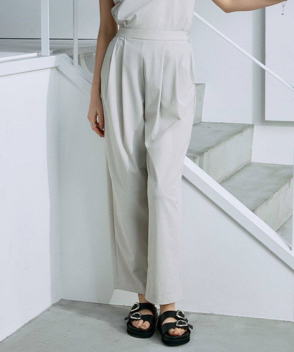 【アイシービー/iCB】の【接触冷感・UVカット・防シワ・洗える】 アトラストリコット テーパードパンツ インテリア・キッズ・メンズ・レディースファッション・服の通販 founy(ファニー) 　ファッション　Fashion　レディースファッション　Fashion for Women　パンツ　Pants & Trousers　春　Spring　洗える　Machine Washable　ギャザー　Gathered, Ruffled　ストレッチ　Stretch, Stretchy Fabric　ブルゾン　Blouson, Bomber Jacket　S/S・春夏　SS, Spring/Summer, Warm Season　夏　Summer　2025年　2025　2025春夏・S/S　Spring/Summer 2025 SS25　トープ系|ID: prp329100004861408 ipo3291000000036030123