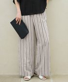 【自由区/JIYU-KU】の【セットアップ対応】リネンビスコースストライプドロスト パンツ 人気、トレンドファッション・服の通販 founy(ファニー) ファッション Fashion レディースファッション Fashion for Women セットアップ Matching Sets レディースパンツ・ボトムス Pants & Trousers / Bottoms シンプル Simple, Minimal ストライプ Stripe, Striped Pattern セットアップ Set-Up, Coordinated Outfit フレンチ French, French Style ボトム Bottoms, Lower Wear リネン Linen, Linen Fabric ワイド Wide, Wide Fit エレガント 上品 Elegant 夏 Summer 春 Spring S/S・春夏 SS, Spring/Summer, Warm Season thumbnail フラックス系|ID: prp329100004861417 ipo3291000000036030244