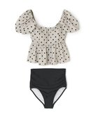 【三愛水着楽園/San-ai Resort】のパフスリーブノンワイヤービキニ 9M 【San-ai Resort(サンアイリゾート)】 人気、トレンドファッション・服の通販 founy(ファニー) ファッション Fashion レディースファッション Fashion for Women 水着 Swimwear レディース水着・ビーチウェア Swimwear & Beachwear アンダー Underwear Essentials ドット Polka Dot, Dot Pattern プリント Print, Printed Pattern ポケット Pocket, Pocket Detail ラップ Wrap, Wrap Design ワイヤー Wire, Wired Bra 夏 Summer S/S・春夏 SS, Spring/Summer, Warm Season 水着 Swimsuit, Swimwear A/W・秋冬 Autumn/Winter thumbnail ベージュ×ブラック|ID: prp329100004861419 ipo3291000000036030339