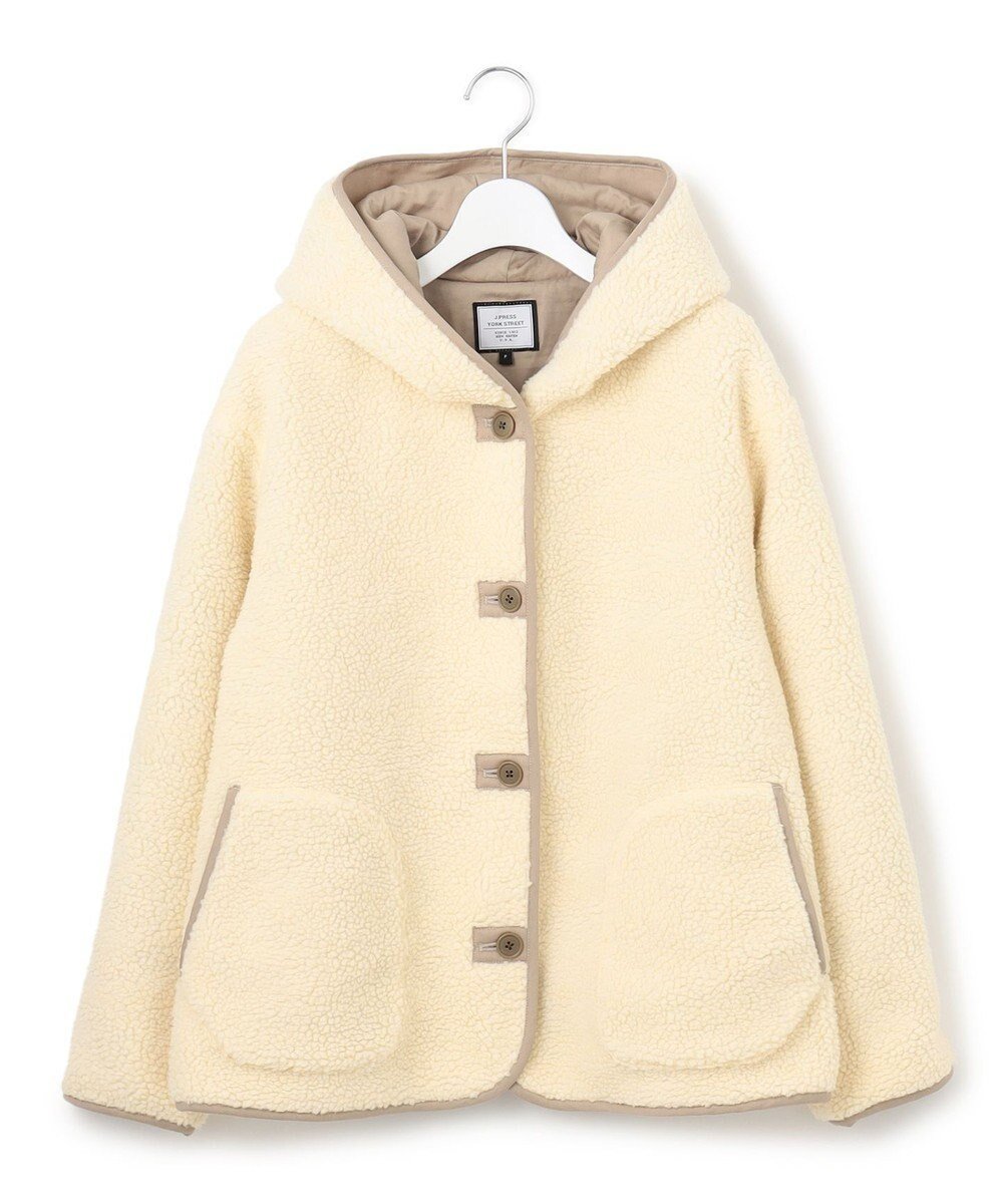 【ジェイプレスヨークストリート/J.PRESS YORK STREET】の【WOMEN】ボアアウター 人気、トレンドファッション・服の通販 founy(ファニー) 　ファッション　Fashion　レディースファッション　Fashion for Women　アウター　Coat / Outerwear Collection　コート・ロングコート・ピーコート　Long Coats, Peacoats & More　レディースジャケット・軽アウター　Jackets　ショート　Short, Short Length　ジャケット　Jacket, Outerwear　スウェット / スエット　Sweatshirt, Sweatwear　トレンド　Trend, Trending Now　パーカー　Hoodie, Parka　防寒　Cold Protection, Winter-Ready　ルーズ　Loose, Oversized　A/W・秋冬　Autumn/Winter　おすすめ　Recommended / Our Picks　 other-1|ID: prp329100004861422 ipo3291000000036030426
