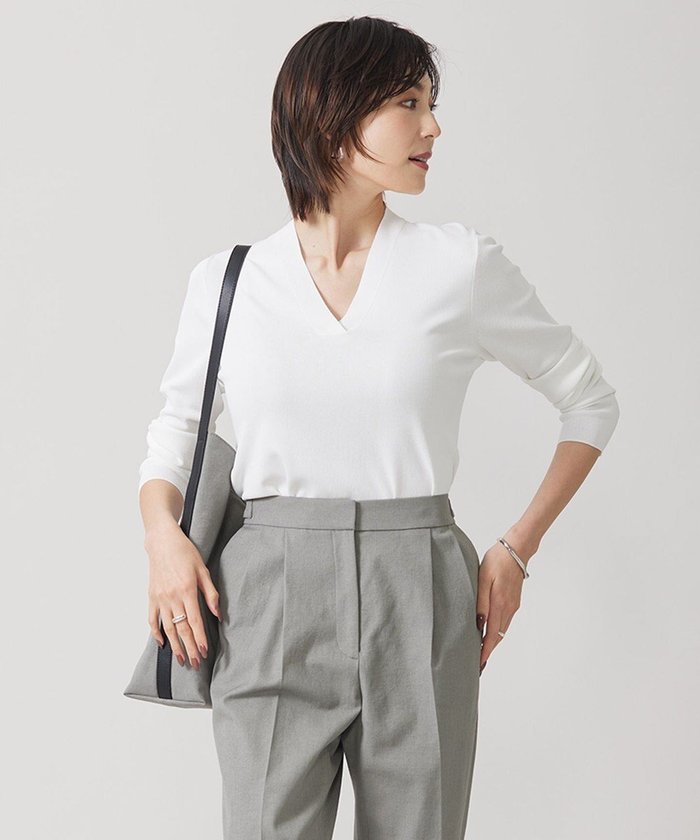 【アイシービー/iCB】の【WEB限定カラーあり・洗える】 シンセティックフルニードル Vネックプルオーバー インテリア・キッズ・メンズ・レディースファッション・服の通販 founy(ファニー) https://founy.com/ ファッション Fashion レディースファッション Fashion for Women トップス・カットソー Cut & Sew Tops ニット Knit Tops & Sweaters カジュアルプルオーバー・ニットトップス Pullovers & Knit Tops / Casual Pullovers Vネックトップス V-Neck Tops / V-Cut Neckline Shirts インナー Innerwear 春 Spring 洗える Machine Washable カーディガン Cardigan, Knitwear 抗菌 Antibacterial, Bacteria-Resistant シンプル Simple, Minimal ジャケット Jacket, Outerwear ストレッチ Stretch, Stretchy Fabric セーター Sweater, Knitwear S/S・春夏 SS, Spring/Summer, Warm Season おすすめ Recommended / Our Picks 夏 Summer 2024年 2024 2024春夏・S/S Spring/Summer 2024 SS24 エレガント 上品 Elegant |ID: prp329100004861432 ipo3291000000036030676