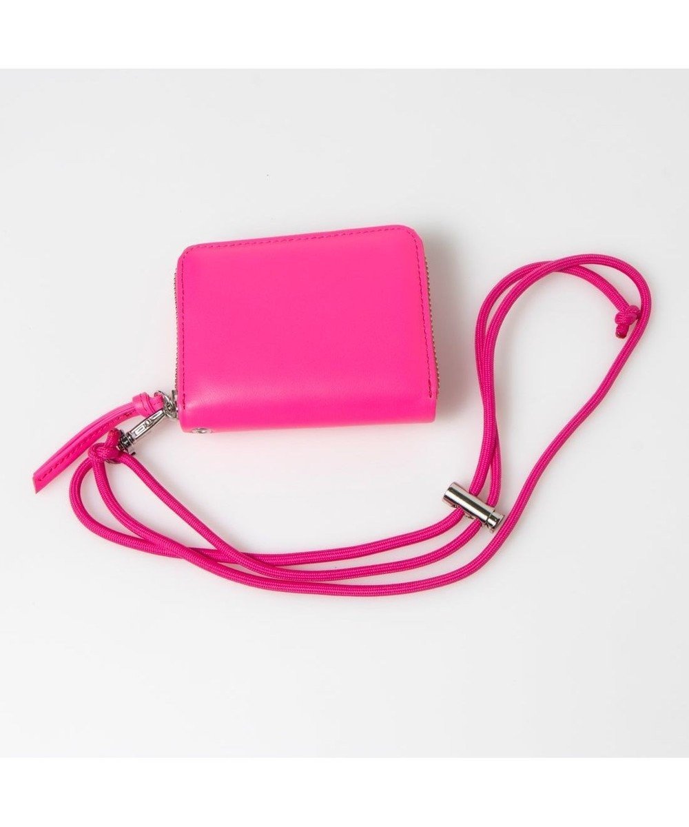 【アンビリオン/UNBILLION】のペルケ perche / 蛍光レザーストラップ付き・ジャバラカードウォレット インテリア・キッズ・メンズ・レディースファッション・服の通販 founy(ファニー) 　ファッション　Fashion　レディースファッション　Fashion for Women　ミニ財布・二つ折り財布　Wallets & Card Cases　コンパクト　Compact, Small Size　ショルダー　Shoulder, Shoulder Strap　財布　Wallet, Purse　ボックス　Boxy, Box Shape　ポケット　Pocket, Pocket Detail　ラップ　Wrap, Wrap Design　おすすめ　Recommended / Our Picks　ピンク|ID: prp329100004861445 ipo3291000000036031000