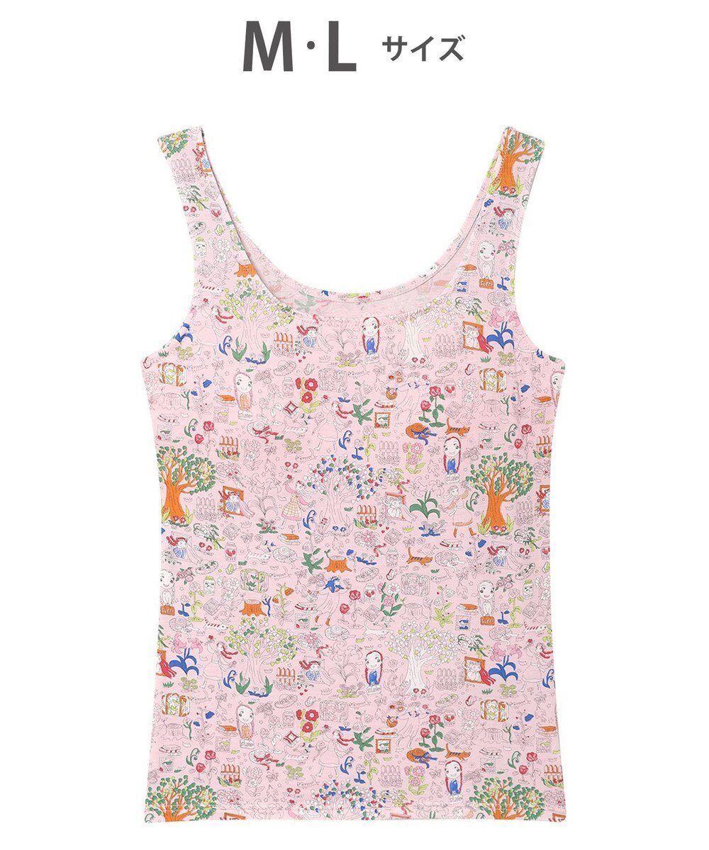 【ツモリチサト スリープ/tsumori chisato SLEEP】のツモリチサト タンクトップ カップ付きインナー 綿100%(パッド受け) UCX533 /ワコール インテリア・キッズ・メンズ・レディースファッション・服の通販 founy(ファニー) 　ファッション　Fashion　レディースファッション　Fashion for Women　インナー　Innerwear　シンプル　Simple, Minimal　タンク　Tank Top, Sleeveless Top　パジャマ　Pajamas, Sleepwear　ピンク|ID: prp329100004861451 ipo3291000000036031191
