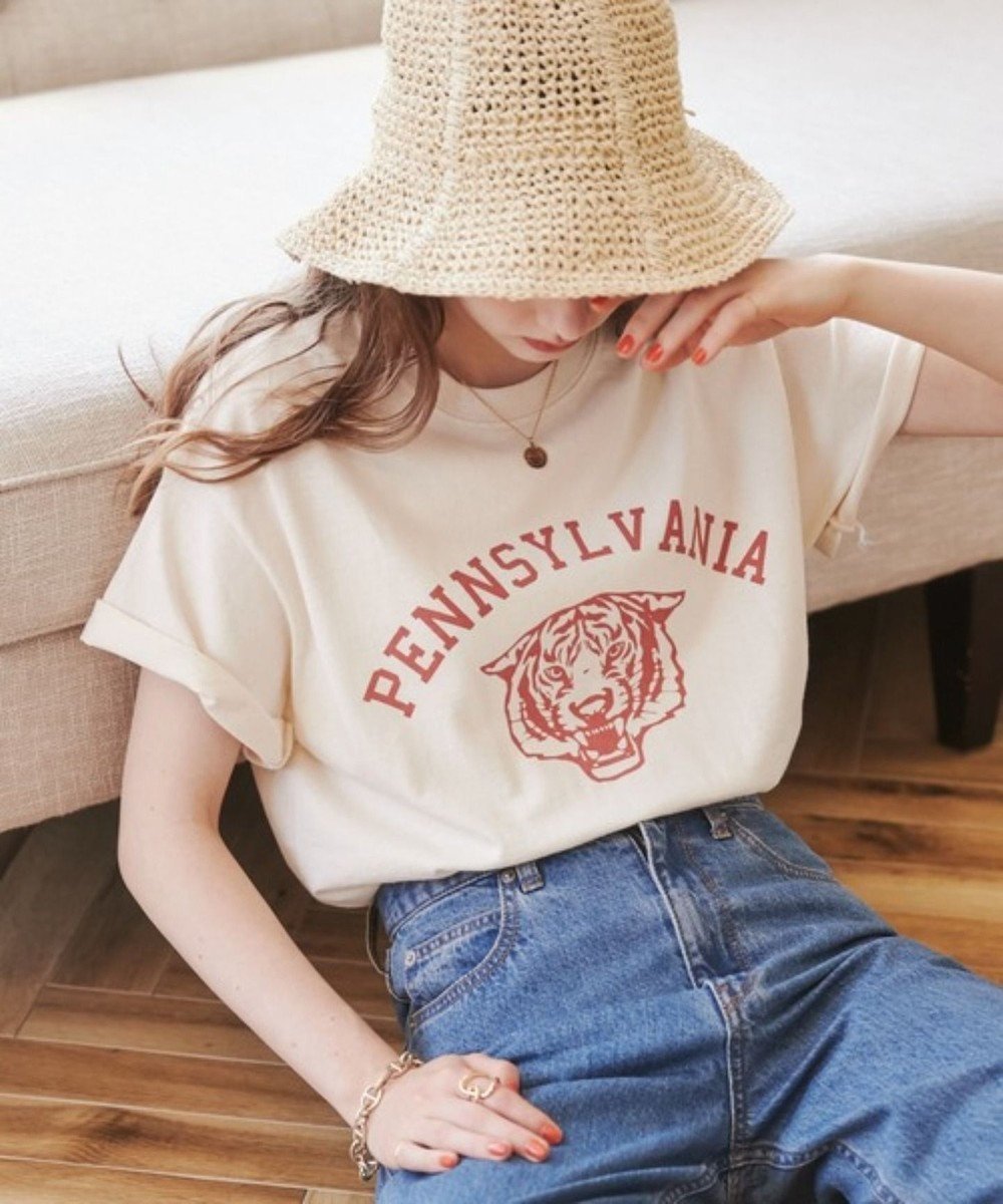 【ウィゴー/WEGO】の【ANGIE VINTAGE】カレッジロゴプリントTee インテリア・キッズ・メンズ・レディースファッション・服の通販 founy(ファニー) ファッション Fashion レディースファッション Fashion for Women トップス・カットソー Cut & Sew Tops シャツ・ブラウス・オフィスカジュアル Elegant Blouses & Button-Ups ロングTシャツ・Tシャツ Longline T-Shirts & Tees カットソー・ベーシックTシャツ Cut-and-Sewn Tops / Stretch Tees & Basics 春 Spring カットソー Cut and Sewn Top ショルダー Shoulder, Shoulder Strap シンプル Simple, Minimal トレンド Trend, Trending Now ドロップ Drop Shoulder, Dropped Style プリント Print, Printed Pattern S/S・春夏 SS, Spring/Summer, Warm Season 夏 Summer ナチュラル|ID: prp329100004861460 ipo3291000000036031539