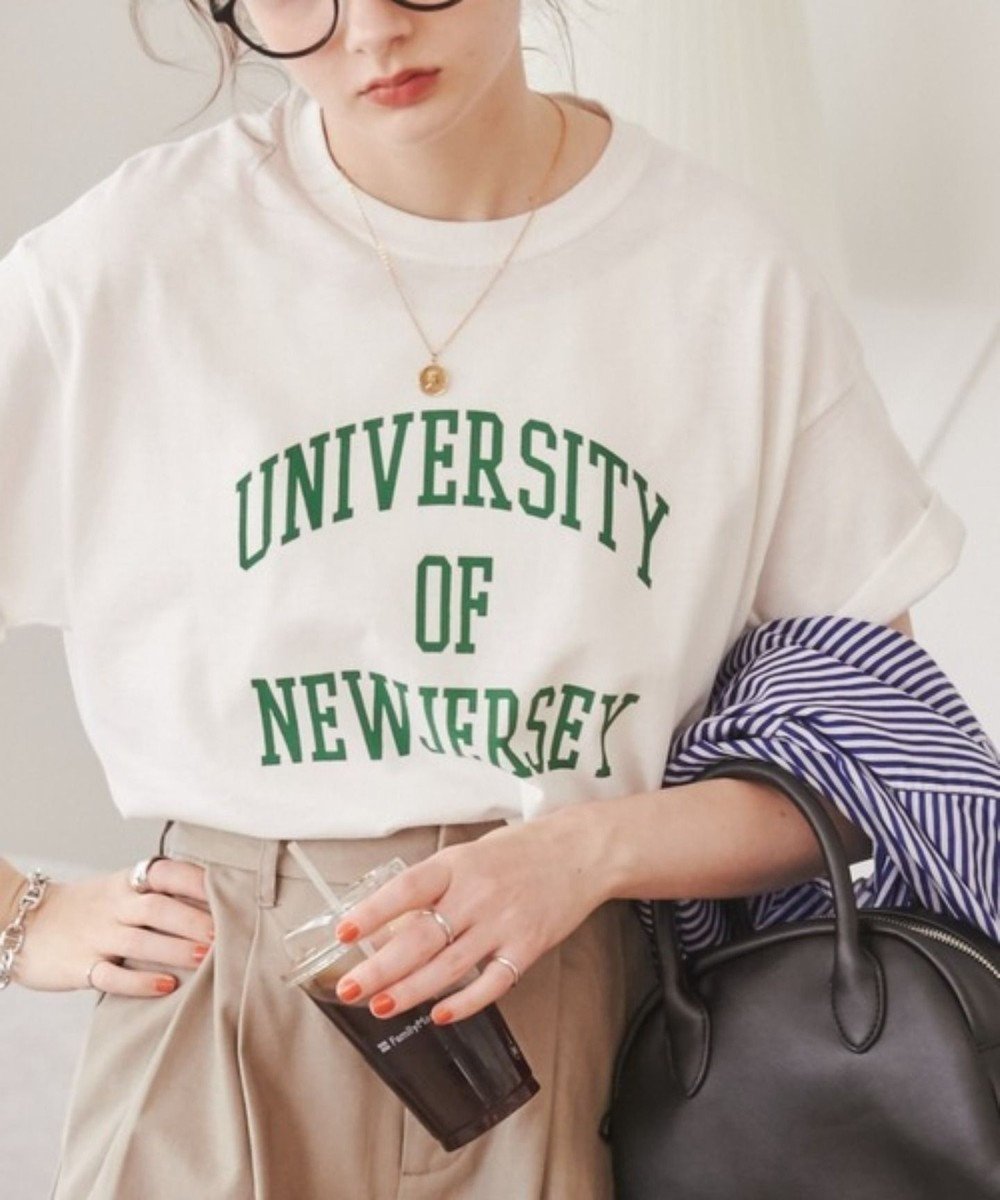 【ウィゴー/WEGO】の【ANGIE VINTAGE】カレッジロゴプリントTee インテリア・キッズ・メンズ・レディースファッション・服の通販 founy(ファニー) ファッション Fashion レディースファッション Fashion for Women トップス・カットソー Cut & Sew Tops シャツ・ブラウス・オフィスカジュアル Elegant Blouses & Button-Ups ロングTシャツ・Tシャツ Longline T-Shirts & Tees カットソー・ベーシックTシャツ Cut-and-Sewn Tops / Stretch Tees & Basics 春 Spring カットソー Cut and Sewn Top ショルダー Shoulder, Shoulder Strap シンプル Simple, Minimal トレンド Trend, Trending Now ドロップ Drop Shoulder, Dropped Style プリント Print, Printed Pattern S/S・春夏 SS, Spring/Summer, Warm Season 夏 Summer ホワイト|ID: prp329100004861460 ipo3291000000036031545