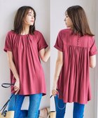 【ティアクラッセ/Tiaclasse】の【洗える】バックギャザーフレアチュニックブラウス 人気、トレンドファッション・服の通販 founy(ファニー) ファッション Fashion レディースファッション Fashion for Women トップス・カットソー Cut & Sew Tops シャツ・ブラウス・オフィスカジュアル Elegant Blouses & Button-Ups ウォッシャブル Machine Washable 春 Spring 洗える Machine Washable カフス Cuff Design カーディガン Cardigan, Knitwear ギャザー Gathered, Ruffled チュニック Tunic, Long Top フレア Flare, Flared ポケット Pocket, Pocket Detail 半袖 Short Sleeve, Half Sleeve ヨーク Yoke, Yoke Design ラウンド Round, Round Neck ロング Long, Long-Length S/S・春夏 SS, Spring/Summer, Warm Season 再入荷 Restock / Back in Stock 夏 Summer 新作・新入荷 New Arrivals / New In thumbnail ピンク|ID: prp329100004861468 ipo3291000000036031896