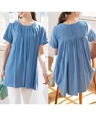 【ティアクラッセ/Tiaclasse】の【洗える】バックギャザーフレアチュニックブラウス 人気、トレンドファッション・服の通販 founy(ファニー) ファッション Fashion レディースファッション Fashion for Women トップス・カットソー Cut & Sew Tops シャツ・ブラウス・オフィスカジュアル Elegant Blouses & Button-Ups ウォッシャブル Machine Washable 春 Spring 洗える Machine Washable カフス Cuff Design カーディガン Cardigan, Knitwear ギャザー Gathered, Ruffled チュニック Tunic, Long Top フレア Flare, Flared ポケット Pocket, Pocket Detail 半袖 Short Sleeve, Half Sleeve ヨーク Yoke, Yoke Design ラウンド Round, Round Neck ロング Long, Long-Length S/S・春夏 SS, Spring/Summer, Warm Season 再入荷 Restock / Back in Stock 夏 Summer 新作・新入荷 New Arrivals / New In thumbnail ブルー|ID: prp329100004861468 ipo3291000000036031899