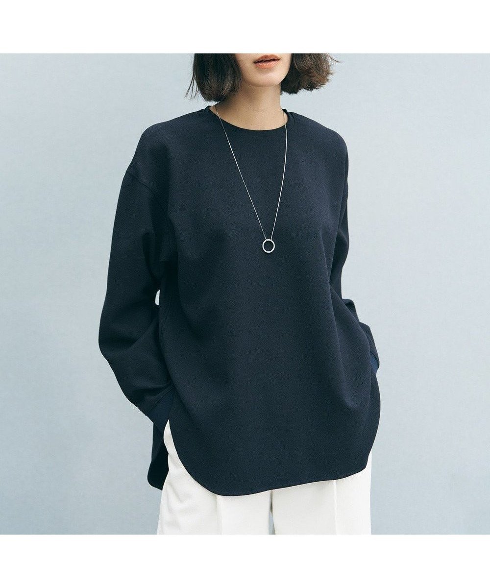 【アンフィーロ 自由区/UNFILO】のジョーゼット ラウンドテール プルオーバー インテリア・キッズ・メンズ・レディースファッション・服の通販 founy(ファニー) ファッション Fashion レディースファッション Fashion for Women トップス・カットソー Cut & Sew Tops シャツ・ブラウス・オフィスカジュアル Elegant Blouses & Button-Ups カジュアルプルオーバー・ニットトップス Pullovers & Knit Tops / Casual Pullovers ジョーゼット Georgette, Semi-Sheer Fabric ストレッチ Stretch, Stretchy Fabric フォルム Silhouette, Form ラウンド Round, Round Neck エレガント 上品 Elegant 夏 Summer 春 Spring S/S・春夏 SS, Spring/Summer, Warm Season ネイビー|ID: prp329100004861488 ipo3291000000036032590