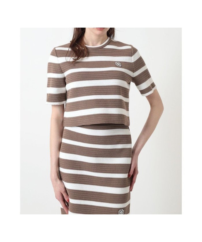 【ダックス/DAKS】のボーダーショート丈ニットプルオーバー インテリア・キッズ・メンズ・レディースファッション・服の通販 founy(ファニー) https://founy.com/ ファッション Fashion レディースファッション Fashion for Women トップス・カットソー Cut & Sew Tops ニット Knit Tops & Sweaters カジュアルプルオーバー・ニットトップス Pullovers & Knit Tops / Casual Pullovers コンパクト Compact, Small Size ショート Short, Short Length セットアップ Set-Up, Coordinated Outfit セーター Sweater, Knitwear デニム Denim, Jeans Material トレンド Trend, Trending Now ボーダー Border, Stripe ミニスカート Mini Skirt, Short Skirt ワイド Wide, Wide Fit 夏 Summer 抗菌 Antibacterial, Bacteria-Resistant S/S・春夏 SS, Spring/Summer, Warm Season A/W・秋冬 Autumn/Winter |ID: prp329100004861494 ipo3291000000036032695