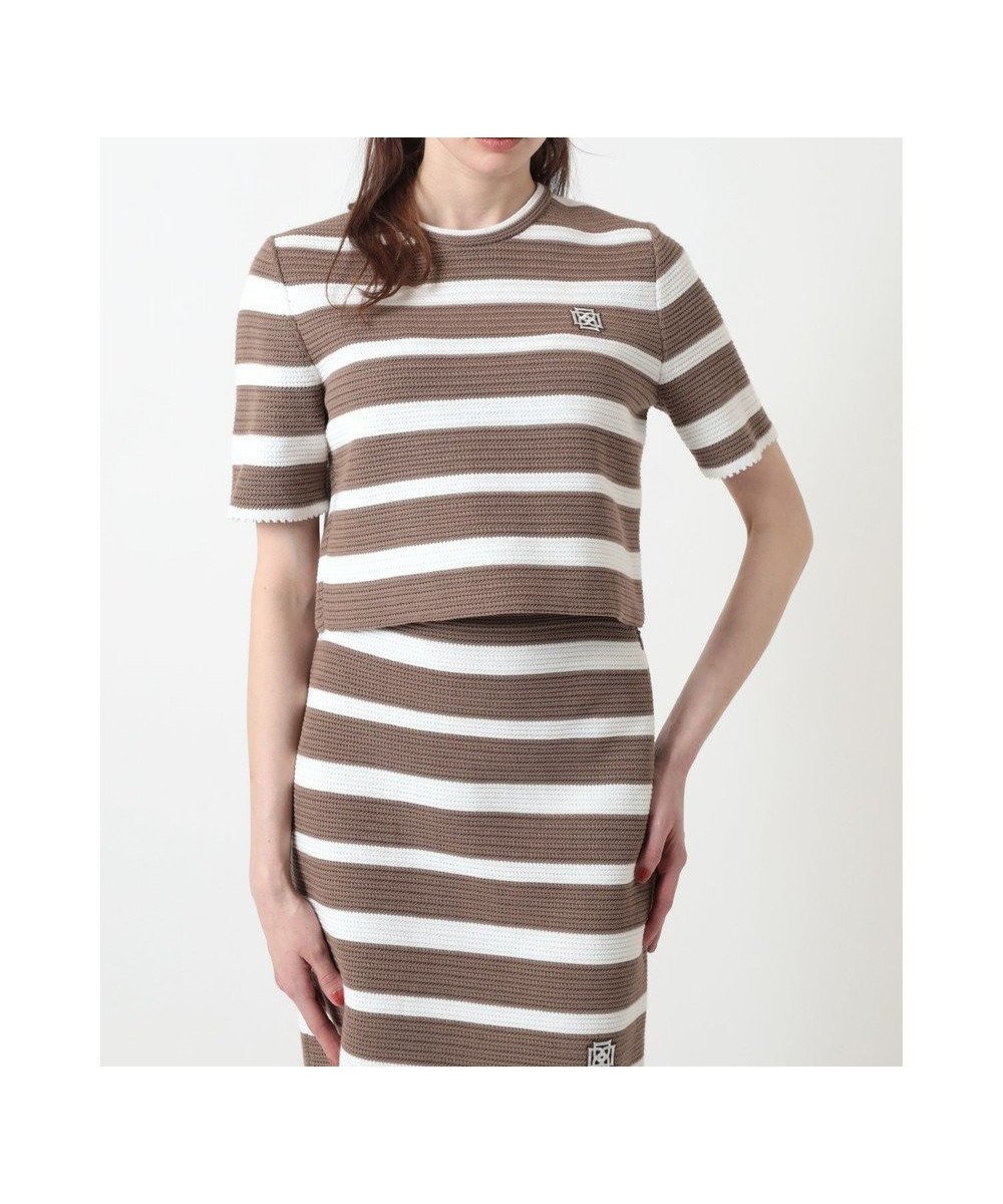 【ダックス/DAKS】のボーダーショート丈ニットプルオーバー インテリア・キッズ・メンズ・レディースファッション・服の通販 founy(ファニー) ファッション Fashion レディースファッション Fashion for Women トップス・カットソー Cut & Sew Tops ニット Knit Tops & Sweaters カジュアルプルオーバー・ニットトップス Pullovers & Knit Tops / Casual Pullovers コンパクト Compact, Small Size ショート Short, Short Length セットアップ Set-Up, Coordinated Outfit セーター Sweater, Knitwear デニム Denim, Jeans Material トレンド Trend, Trending Now ボーダー Border, Stripe ミニスカート Mini Skirt, Short Skirt ワイド Wide, Wide Fit 夏 Summer 抗菌 Antibacterial, Bacteria-Resistant S/S・春夏 SS, Spring/Summer, Warm Season A/W・秋冬 Autumn/Winter ベージュ|ID: prp329100004861494 ipo3291000000036032699