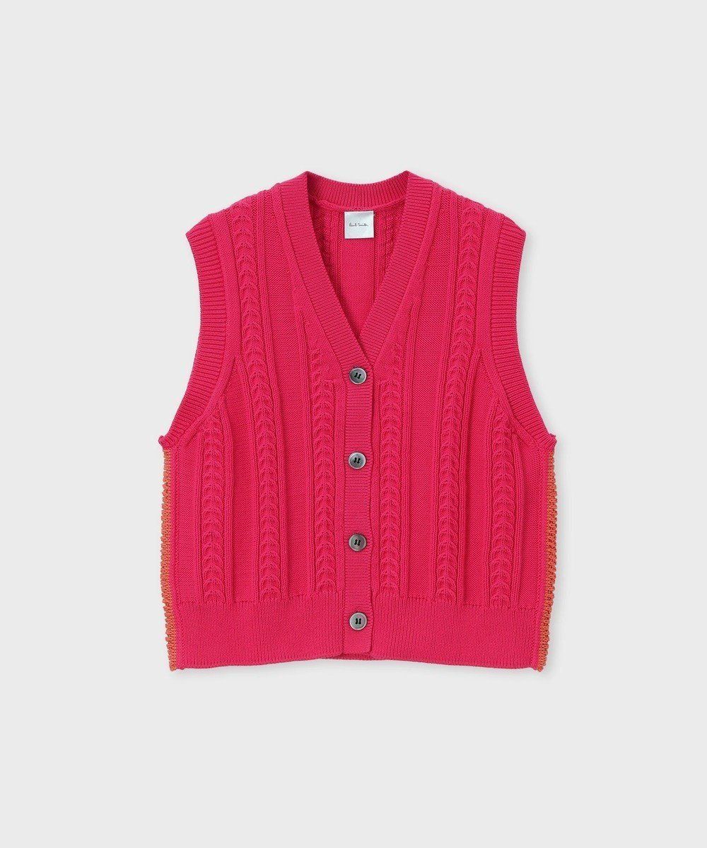 【ポール スミス/Paul Smith】のミックスパターン ニットベスト インテリア・キッズ・メンズ・レディースファッション・服の通販 founy(ファニー) 　ファッション　Fashion　レディースファッション　Fashion for Women　アウター　Coat / Outerwear Collection　トップス・カットソー　Cut & Sew Tops　ニット　Knit Tops & Sweaters　ベスト&ジレ / 重ね着スタイル　Vests & Gilets　パターン　Pattern, Design Print　ベスト　Vest, Waistcoat　ミックス　Mix, Mixed Style　エレガント 上品　Elegant　夏　Summer　S/S・春夏　SS, Spring/Summer, Warm Season　A/W・秋冬　Autumn/Winter　ローズ|ID: prp329100004861516 ipo3291000000036033219