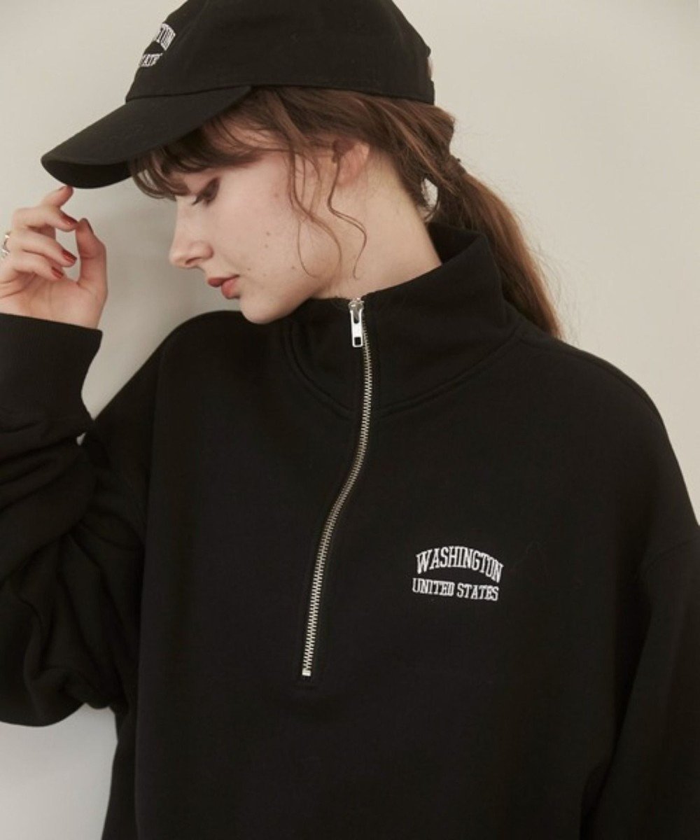 【ウィゴー/WEGO】の【ANGIE VINTAGE】ワンポイント刺繍ハーフZIPスウェットプルオーバー インテリア・キッズ・メンズ・レディースファッション・服の通販 founy(ファニー) ファッション Fashion レディースファッション Fashion for Women トップス・カットソー Cut & Sew Tops レディースパーカー・カジュアルフーディー Casual Hoodies & Sweatshirts カジュアルプルオーバー・ニットトップス Pullovers & Knit Tops / Casual Pullovers スウェット・クルーネックトップス Sweatshirts & Crewnecks / Relaxed Fit Sweat Tops シンプル Simple, Minimal スウェット / スエット Sweatshirt, Sweatwear セットアップ Set-Up, Coordinated Outfit トレンド Trend, Trending Now トレーナー Sweatshirt, Trainer 定番 Standard, Basic Item 人気 Popular, Best Seller ハーフ Half, Half-Length フィット Fit, Slim Fit メンズ Men's, Menswear ワンポイント One Point, Statement Accent A/W・秋冬 Autumn/Winter おすすめ Recommended / Our Picks ブラック|ID: prp329100004861524 ipo3291000000036033461