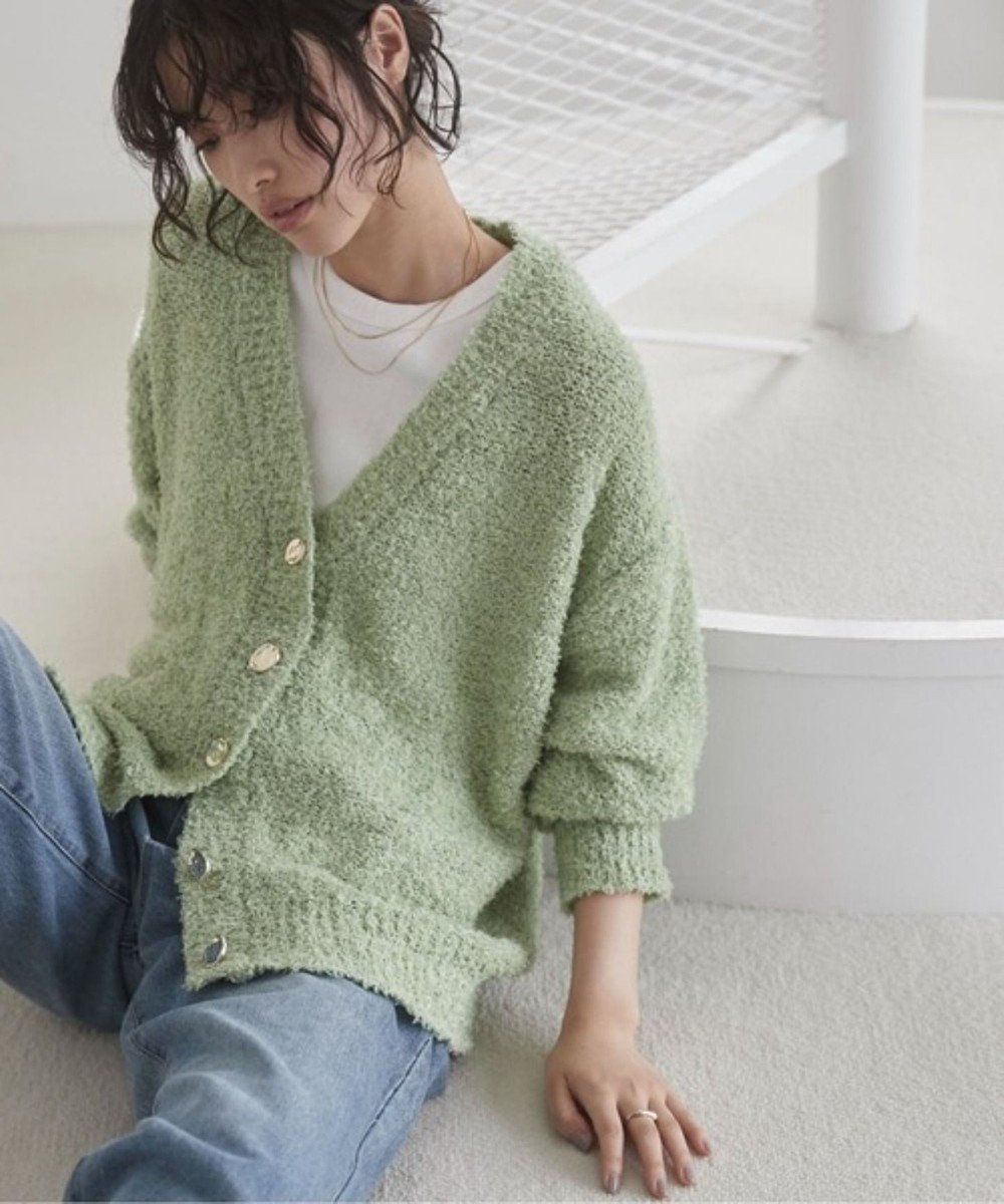 【ウィゴー/WEGO】の【ANGIE VINTAGE】リボンヤーンVネックニットカーディガン インテリア・キッズ・メンズ・レディースファッション・服の通販 founy(ファニー) ファッション Fashion レディースファッション Fashion for Women トップス・カットソー Cut & Sew Tops ニット Knit Tops & Sweaters カーディガン・羽織り Layered Style Cardigans Vネックトップス V-Neck Tops / V-Cut Neckline Shirts 春 Spring カーディガン Cardigan, Knitwear キャミソール Camisole, Spaghetti Strap Top クラシカル Classical, Vintage-Inspired ジャケット Jacket, Outerwear スニーカー Sneakers, Trainers スパンコール Sequins, Sequin Embellishment スマホ Smartphone, Mobile Device スラックス Slacks, Dress Pants タンク Tank Top, Sleeveless Top タートルネック Turtleneck, High Neck デニム Denim, Jeans Material トレンド Trend, Trending Now フォーマル Formal, Dressy ベーシック Basic, Essential ポケット Pocket, Pocket Detail ミックス Mix, Mixed Style ロング Long, Long-Length A/W・秋冬 Autumn/Winter S/S・春夏 SS, Spring/Summer, Warm Season おすすめ Recommended / Our Picks 夏 Summer エレガント 上品 Elegant グリーンその他|ID: prp329100004861526 ipo3291000000036033512