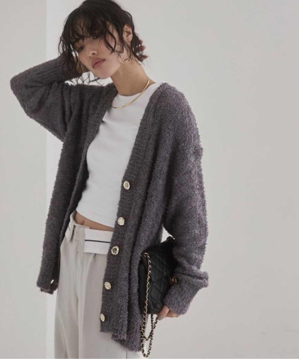 【ウィゴー/WEGO】の【ANGIE VINTAGE】リボンヤーンVネックニットカーディガン インテリア・キッズ・メンズ・レディースファッション・服の通販 founy(ファニー) ファッション Fashion レディースファッション Fashion for Women トップス・カットソー Cut & Sew Tops ニット Knit Tops & Sweaters カーディガン・羽織り Layered Style Cardigans Vネックトップス V-Neck Tops / V-Cut Neckline Shirts 春 Spring カーディガン Cardigan, Knitwear キャミソール Camisole, Spaghetti Strap Top クラシカル Classical, Vintage-Inspired ジャケット Jacket, Outerwear スニーカー Sneakers, Trainers スパンコール Sequins, Sequin Embellishment スマホ Smartphone, Mobile Device スラックス Slacks, Dress Pants タンク Tank Top, Sleeveless Top タートルネック Turtleneck, High Neck デニム Denim, Jeans Material トレンド Trend, Trending Now フォーマル Formal, Dressy ベーシック Basic, Essential ポケット Pocket, Pocket Detail ミックス Mix, Mixed Style ロング Long, Long-Length A/W・秋冬 Autumn/Winter S/S・春夏 SS, Spring/Summer, Warm Season おすすめ Recommended / Our Picks 夏 Summer エレガント 上品 Elegant ブラック中濃色|ID: prp329100004861526 ipo3291000000036033525