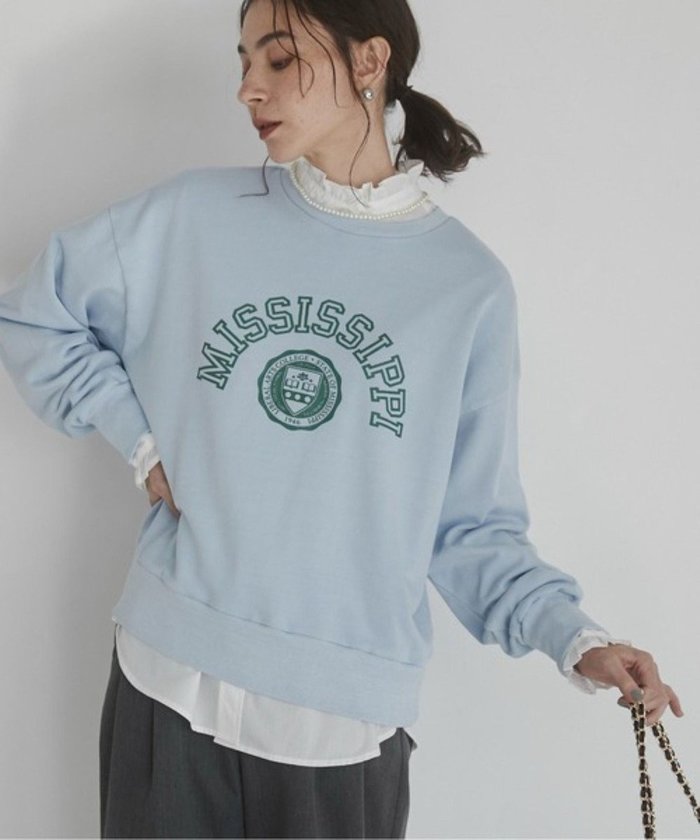 【ウィゴー/WEGO】の【ANGIE VINTAGE】ピグメントカレッジロゴショートスウェット インテリア・キッズ・メンズ・レディースファッション・服の通販 founy(ファニー) https://founy.com/ ファッション Fashion レディースファッション Fashion for Women トップス・カットソー Cut & Sew Tops レディースパーカー・カジュアルフーディー Casual Hoodies & Sweatshirts スウェット・クルーネックトップス Sweatshirts & Crewnecks / Relaxed Fit Sweat Tops ヴィンテージ Vintage Style 春 Spring クロップド Cropped, Short Length ショート Short, Short Length スウェット / スエット Sweatshirt, Sweatwear スマホ Smartphone, Mobile Device スラックス Slacks, Dress Pants タンブラー Tumbler, Travel Mug デニム Denim, Jeans Material トレンド Trend, Trending Now 定番 Standard, Basic Item バランス Balance, Style Balance パターン Pattern, Design Print ビッグ Big, Oversized フェミニン Feminine, Girly フリル Frill, Ruffle プリント Print, Printed Pattern ベーシック Basic, Essential ボトム Bottoms, Lower Wear ミックス Mix, Mixed Style ロング Long, Long-Length S/S・春夏 SS, Spring/Summer, Warm Season おすすめ Recommended / Our Picks 夏 Summer 2025年 2025 |ID: prp329100004861527 ipo3291000000036033549