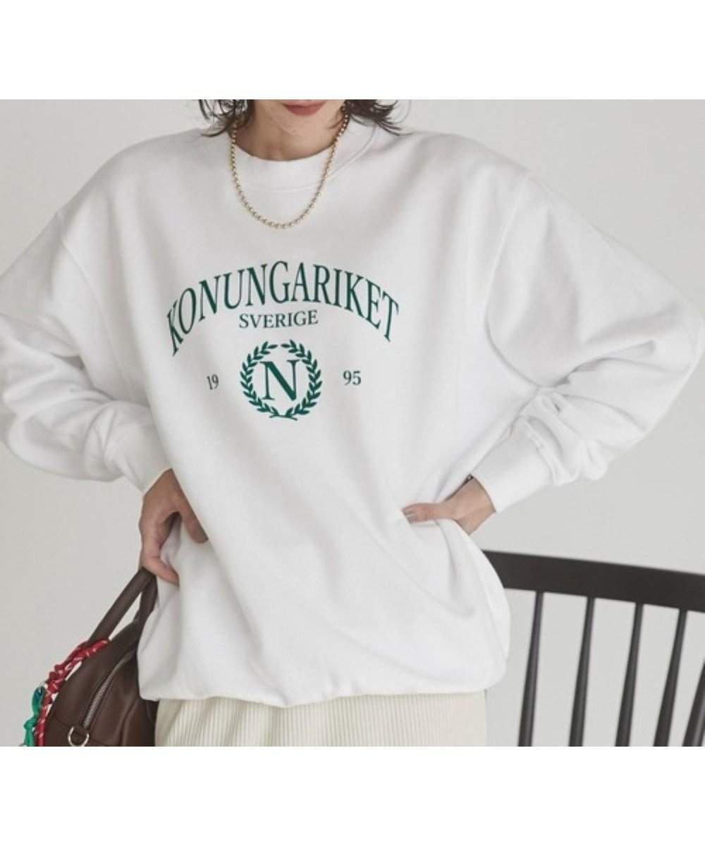 【ウィゴー/WEGO】の【ANGIE VINTAGE】カレッジロゴスウェット インテリア・キッズ・メンズ・レディースファッション・服の通販 founy(ファニー) 　ファッション　Fashion　レディースファッション　Fashion for Women　トップス・カットソー　Cut & Sew Tops　レディースパーカー・カジュアルフーディー　Casual Hoodies & Sweatshirts　スウェット・クルーネックトップス　Sweatshirts & Crewnecks / Relaxed Fit Sweat Tops　春　Spring　シンプル　Simple, Minimal　スウェット / スエット　Sweatshirt, Sweatwear　ダブル　Double, Double-Breasted　トレンド　Trend, Trending Now　トレーナー　Sweatshirt, Trainer　定番　Standard, Basic Item　人気　Popular, Best Seller　フィット　Fit, Slim Fit　メンズ　Men's, Menswear　S/S・春夏　SS, Spring/Summer, Warm Season　夏　Summer　ホワイト|ID: prp329100004861532 ipo3291000000036033700