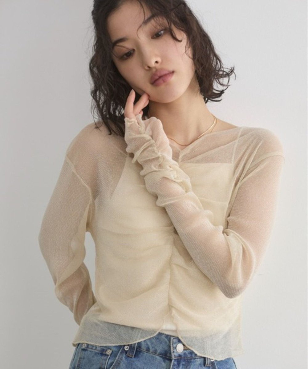 【ウィゴー/WEGO】の【ANGIE VINTAGE】シャーリングラメシアートップス 人気、トレンドファッション・服の通販 founy(ファニー) ファッション Fashion レディースファッション Fashion for Women トップス・カットソー Cut & Sew Tops シャツ・ブラウス・オフィスカジュアル Elegant Blouses & Button-Ups ロングTシャツ・Tシャツ Longline T-Shirts & Tees カットソー・ベーシックTシャツ Cut-and-Sewn Tops / Stretch Tees & Basics インナー Innerwear 春 Spring カットソー Cut and Sewn Top シアー Sheer, See-Through シャーリング Shirring, Ruched シンプル Simple, Minimal ジャケット Jacket, Outerwear スウェット / スエット Sweatshirt, Sweatwear スマホ Smartphone, Mobile Device スラックス Slacks, Dress Pants センター Center, Center Line チュール Tulip, Tulip Motif デニム Denim, Jeans Material トレンド Trend, Trending Now フロント Front, Front Design ベーシック Basic, Essential ポケット Pocket, Pocket Detail ミックス Mix, Mixed Style ルーズ Loose, Oversized ロング Long, Long-Length S/S・春夏 SS, Spring/Summer, Warm Season おすすめ Recommended / Our Picks 夏 Summer エレガント 上品 Elegant other-1|ID: prp329100004861533 ipo3291000000036033744