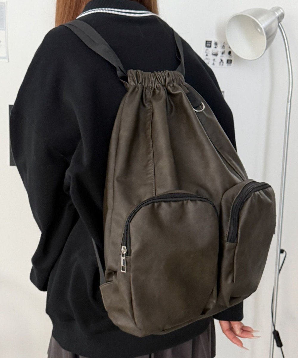 【ウィゴー/WEGO】のPUポケットデザインナップサック 人気、トレンドファッション・服の通販 founy(ファニー) 　ファッション　Fashion　レディースファッション　Fashion for Women　バッグ　Bags　ショルダー　Shoulder, Shoulder Strap　シンプル　Simple, Minimal　スマホ　Smartphone, Mobile Device　スマート　Smart, Elegant　フィット　Fit, Slim Fit　ポケット　Pocket, Pocket Detail　リュック　Backpack, Rucksack　ビジネス 仕事 通勤　Business / Work / Commuting　 other-1|ID: prp329100004861550 ipo3291000000036034279