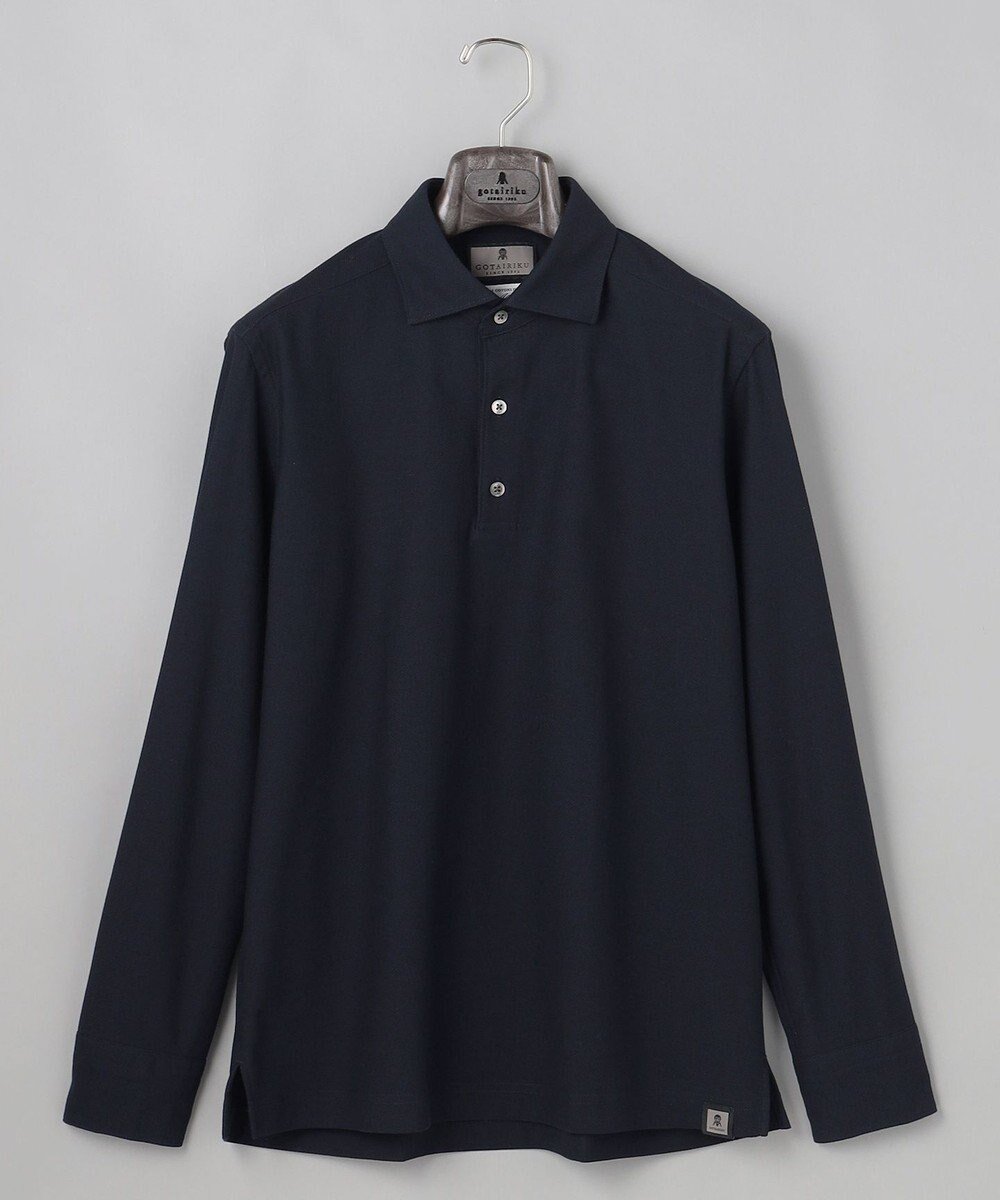 【五大陸/gotairiku / MEN】のあのBIZポロが 長袖に【仕事で着られる】キレイめ 鹿の子 ビズポロシャツ_ロング インテリア・キッズ・メンズ・レディースファッション・服の通販 founy(ファニー) 　ファッション　Fashion　メンズファッション　Fashion for Men　トップス・カットソー　Cut & Sew Tops　メンズシャツ　Shirts　ポロシャツ / きれいめカジュアルスタイル　Polo Shirts　イタリア　Italy　春　Spring　カフス　Cuff Design　吸水　Absorbent, Quick-Dry　鹿の子　Piqué, Kanoko Fabric　シェイプ　Shape, Slim Fit　ジャケット　Jacket, Outerwear　ストレッチ　Stretch, Stretchy Fabric　人気　Popular, Best Seller　長袖　Long Sleeve, Full Sleeve　ポロシャツ　Polo Shirt, Collared Tee　半袖　Short Sleeve, Half Sleeve　ロング　Long, Long-Length　ワイド　Wide, Wide Fit　A/W・秋冬　Autumn/Winter　S/S・春夏　SS, Spring/Summer, Warm Season　夏　Summer　エレガント 上品　Elegant　ビジネス 仕事 通勤　Business / Work / Commuting　ネイビー系8|ID: prp329100004861820 ipo3291000000036062257