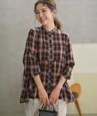 【組曲/KUMIKYOKU】の【WEB限定】シアーツイルチェック チュニックブラウス 人気、トレンドファッション・服の通販 founy(ファニー) ファッション Fashion レディースファッション Fashion for Women トップス・カットソー Cut & Sew Tops シャツ・ブラウス・オフィスカジュアル Elegant Blouses & Button-Ups ギャザー Gathered, Ruffled シアー Sheer, See-Through シンプル Simple, Minimal スリーブ Sleeve, Long Sleeve / Short Sleeve チェック Check, Plaid, Tartan チュニック Tunic, Long Top デニム Denim, Jeans Material ドレープ Drape, Draping Fabric フレア Flare, Flared ペプラム Peplum, Flared Hem A/W・秋冬 Autumn/Winter エレガント 上品 Elegant thumbnail アプリコットブラウン系3|ID: prp329100004861841 ipo3291000000036062912