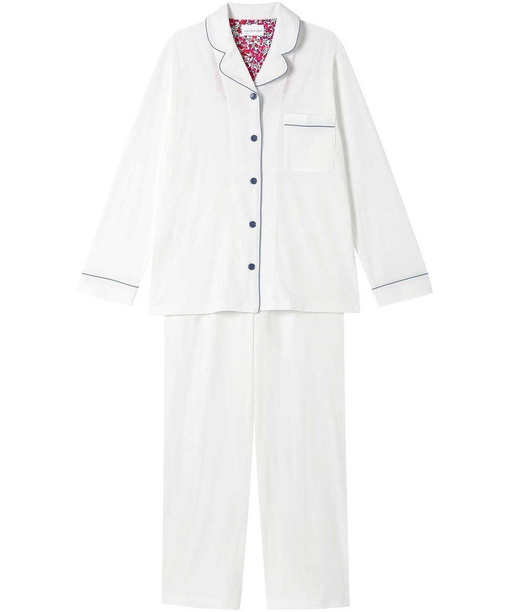 【ウンナナクール/une nana cool】の【綿100%】フライスパジャマ MADE WITH LIBERTY FABRIC インテリア・キッズ・メンズ・レディースファッション・服の通販 founy(ファニー) 　ファッション　Fashion　レディースファッション　Fashion for Women　パイピング　Piping, Trim Design　パジャマ　Pajamas, Sleepwear　リラックス　Relax, Relaxed Fit　おすすめ　Recommended / Our Picks　ギフト プレゼント　Gift / Present　WH|ID: prp329100004861862 ipo3291000000036063463