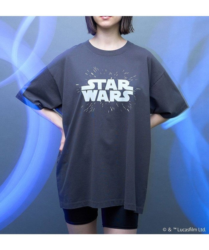 【アメリカンホリック/AMERICAN HOLIC】の【STAR WARS】LOGO Tシャツ インテリア・キッズ・メンズ・レディースファッション・服の通販 founy(ファニー) https://founy.com/ ファッション Fashion レディースファッション Fashion for Women トップス・カットソー Cut & Sew Tops シャツ・ブラウス・オフィスカジュアル Elegant Blouses & Button-Ups ロングTシャツ・Tシャツ Longline T-Shirts & Tees カットソー・ベーシックTシャツ Cut-and-Sewn Tops / Stretch Tees & Basics ウォッシュ Washed Finish カットソー Cut and Sewn Top デニム Denim, Jeans Material フレア Flare, Flared フロント Front, Front Design プリント Print, Printed Pattern ヴィンテージ Vintage Style 夏 Summer 春 Spring S/S・春夏 SS, Spring/Summer, Warm Season |ID: prp329100004861874 ipo3291000000036063699