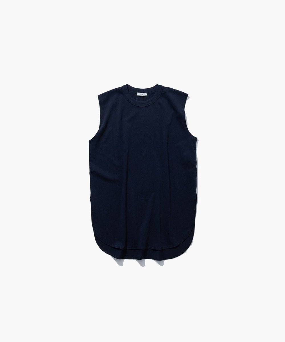 【エイトン/ATON】のDRY COTTON JERSEY ラウンドヘムタンクトップ インテリア・キッズ・メンズ・レディースファッション・服の通販 founy(ファニー) ファッション Fashion レディースファッション Fashion for Women トップス・カットソー Cut & Sew Tops シャツ・ブラウス・オフィスカジュアル Elegant Blouses & Button-Ups ロングTシャツ・Tシャツ Longline T-Shirts & Tees カットソー・ベーシックTシャツ Cut-and-Sewn Tops / Stretch Tees & Basics カットオフ Cut-Off Design カットソー Cut and Sewn Top タンク Tank Top, Sleeveless Top ボックス Boxy, Box Shape 吸水 Absorbent, Quick-Dry 夏 Summer 春 Spring S/S・春夏 SS, Spring/Summer, Warm Season NAVY|ID: prp329100004861879 ipo3291000000036063919