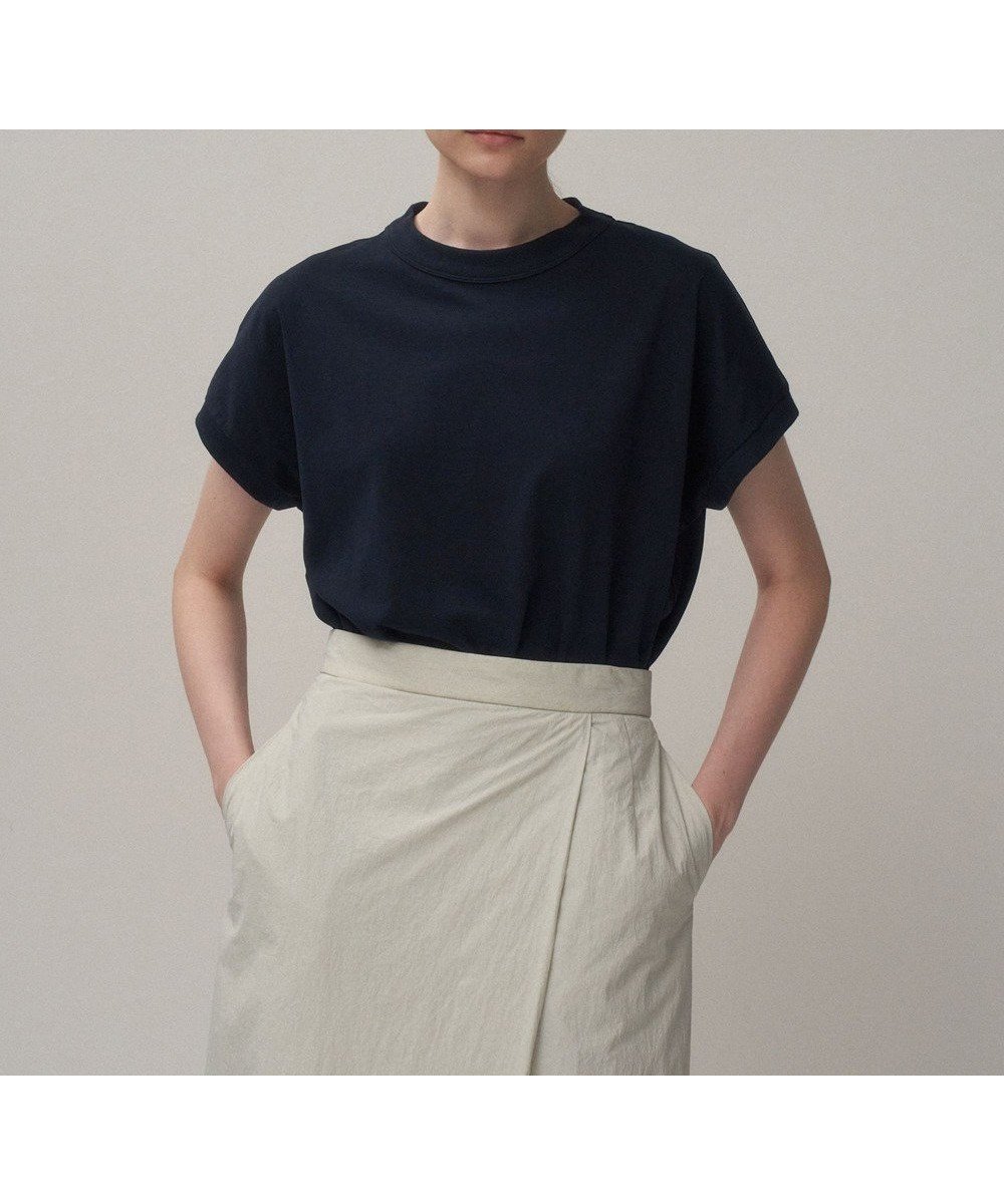 【エイトン/ATON】のDRY COTTON JERSEY オーバーサイズプルオーバー インテリア・キッズ・メンズ・レディースファッション・服の通販 founy(ファニー) ファッション Fashion レディースファッション Fashion for Women トップス・カットソー Cut & Sew Tops シャツ・ブラウス・オフィスカジュアル Elegant Blouses & Button-Ups ロングTシャツ・Tシャツ Longline T-Shirts & Tees カジュアルプルオーバー・ニットトップス Pullovers & Knit Tops / Casual Pullovers カットソー・ベーシックTシャツ Cut-and-Sewn Tops / Stretch Tees & Basics カットソー Cut and Sewn Top キャップ Cap, Baseball Cap スリーブ Sleeve, Long Sleeve / Short Sleeve タンク Tank Top, Sleeveless Top バランス Balance, Style Balance 吸水 Absorbent, Quick-Dry 夏 Summer 春 Spring S/S・春夏 SS, Spring/Summer, Warm Season NAVY|ID: prp329100004861880 ipo3291000000036063933