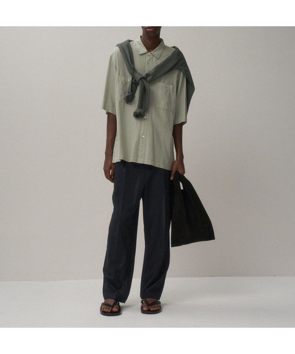 【エイトン/ATON】のTWIST WOOL GAUZE ツータックイージーパンツ - UNISEX 人気、トレンドファッション・服の通販 founy(ファニー) 　ファッション　Fashion　レディースファッション　Fashion for Women　パンツ　Pants & Trousers　春　Spring　ストレッチ　Stretch, Stretchy Fabric　スラックス　Slacks, Dress Pants　セットアップ　Set-Up, Coordinated Outfit　テーパード　Tapered, Tapered Pants　ユニセックス　Unisex, Genderless　ループ　Loop, Loop Knit　S/S・春夏　SS, Spring/Summer, Warm Season　夏　Summer　 other-1|ID: prp329100004861881 ipo3291000000036063941