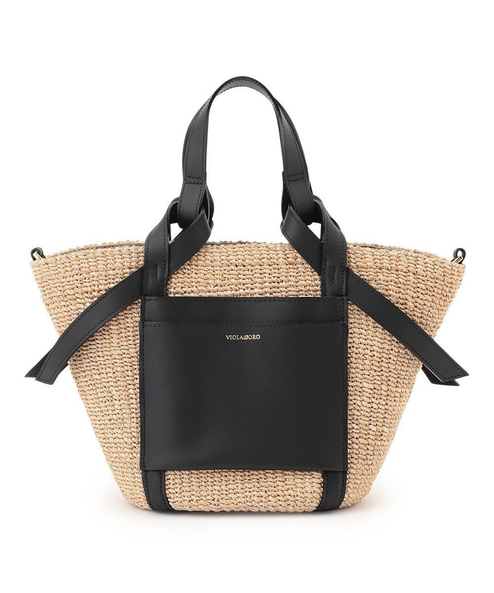 【23区/NIJYUSANKU】のVIOLAd ORO アバカ 2WAY トートバッグ インテリア・キッズ・メンズ・レディースファッション・服の通販 founy(ファニー) 　ファッション　Fashion　レディースファッション　Fashion for Women　バッグ　Bags　イタリア　Italy　コンパクト　Compact, Small Size　ポケット　Pocket, Pocket Detail　ラップ　Wrap, Wrap Design　リボン　Ribbon, Bow　S/S・春夏　SS, Spring/Summer, Warm Season　夏　Summer　エレガント 上品　Elegant　2025年　2025　2025春夏・S/S　Spring/Summer 2025 SS25　ブラック系|ID: prp329100004862088 ipo3291000000036082983