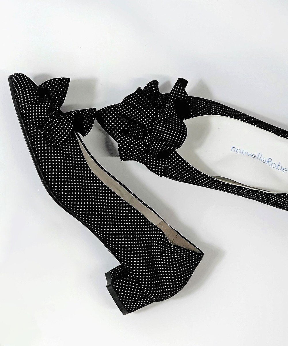 【ヌーベルローブオウ/nouvelleRobe Ou】の新色追加【本革・高反発】Ruffles ポインテッドトゥ ヒールパンプス インテリア・キッズ・メンズ・レディースファッション・服の通販 founy(ファニー) 　ファッション　Fashion　レディースファッション　Fashion for Women　クッション　Cushion, Throw Pillow　抗菌　Antibacterial, Bacteria-Resistant　シューズ　Shoes, Footwear　ドット　Polka Dot, Dot Pattern　ファブリック　Fabric, Textile　フィット　Fit, Slim Fit　おすすめ　Recommended / Our Picks　エレガント 上品　Elegant　ブラックドット|ID: prp329100004862096 ipo3291000000036083122