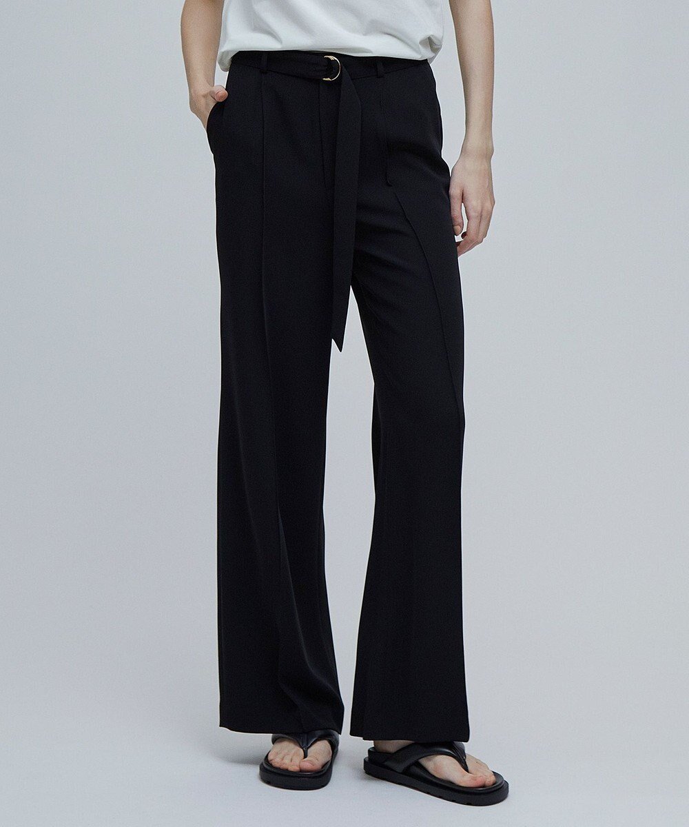 【ベイジ,/BEIGE,】のSAMUEL / ワイドストレートパンツ インテリア・キッズ・メンズ・レディースファッション・服の通販 founy(ファニー) 　ファッション　Fashion　レディースファッション　Fashion for Women　パンツ　Pants & Trousers　とろみ　Fluid, Flowy Fabric　シンプル　Simple, Minimal　ジャケット　Jacket, Outerwear　ストレート　Straight, Straight Cut　センター　Center, Center Line　ワイド　Wide, Wide Fit　エレガント 上品　Elegant　ビジネス 仕事 通勤　Business / Work / Commuting　夏　Summer　春　Spring　S/S・春夏　SS, Spring/Summer, Warm Season　Black|ID: prp329100004862097 ipo3291000000036083144