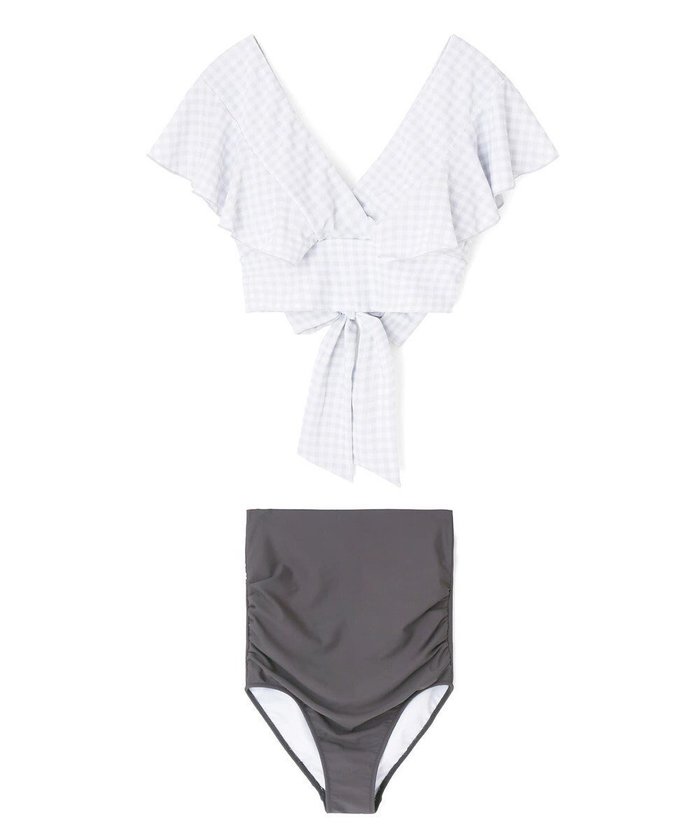 【三愛水着楽園/San-ai Resort】の【SALE】カバーデザイン ノンワイヤー水着 9M 【San-ai Resort(サンアイリゾート)】 インテリア・キッズ・メンズ・レディースファッション・服の通販 founy(ファニー) https://founy.com/ ファッション Fashion レディースファッション Fashion for Women 水着 Swimwear レディース水着・ビーチウェア Swimwear & Beachwear アンダー Underwear Essentials ギンガム Gingham, Gingham Fabric ショーツ Shorts, Short Pants チェック Check, Plaid, Tartan ビーチ Beach, Seaside フリル Frill, Ruffle ポケット Pocket, Pocket Detail ラップ Wrap, Wrap Design リボン Ribbon, Bow リラックス Relax, Relaxed Fit ワイヤー Wire, Wired Bra ヴィンテージ Vintage Style 夏 Summer S/S・春夏 SS, Spring/Summer, Warm Season 水着 Swimsuit, Swimwear A/W・秋冬 Autumn/Winter |ID: prp329100004862109 ipo3291000000036083384