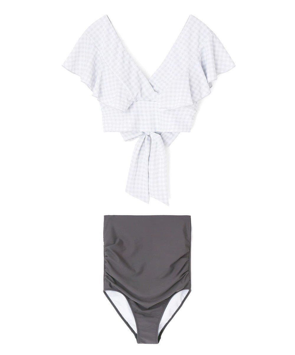 【三愛水着楽園/San-ai Resort】の【SALE】カバーデザイン ノンワイヤー水着 9M 【San-ai Resort(サンアイリゾート)】 人気、トレンドファッション・服の通販 founy(ファニー) 　ファッション　Fashion　レディースファッション　Fashion for Women　水着　Swimwear　レディース水着・ビーチウェア　Swimwear & Beachwear　アンダー　Underwear Essentials　ギンガム　Gingham, Gingham Fabric　ショーツ　Shorts, Short Pants　チェック　Check, Plaid, Tartan　ビーチ　Beach, Seaside　フリル　Frill, Ruffle　ポケット　Pocket, Pocket Detail　ラップ　Wrap, Wrap Design　リボン　Ribbon, Bow　リラックス　Relax, Relaxed Fit　ワイヤー　Wire, Wired Bra　ヴィンテージ　Vintage Style　夏　Summer　S/S・春夏　SS, Spring/Summer, Warm Season　水着　Swimsuit, Swimwear　A/W・秋冬　Autumn/Winter　 other-1|ID: prp329100004862109 ipo3291000000036083384