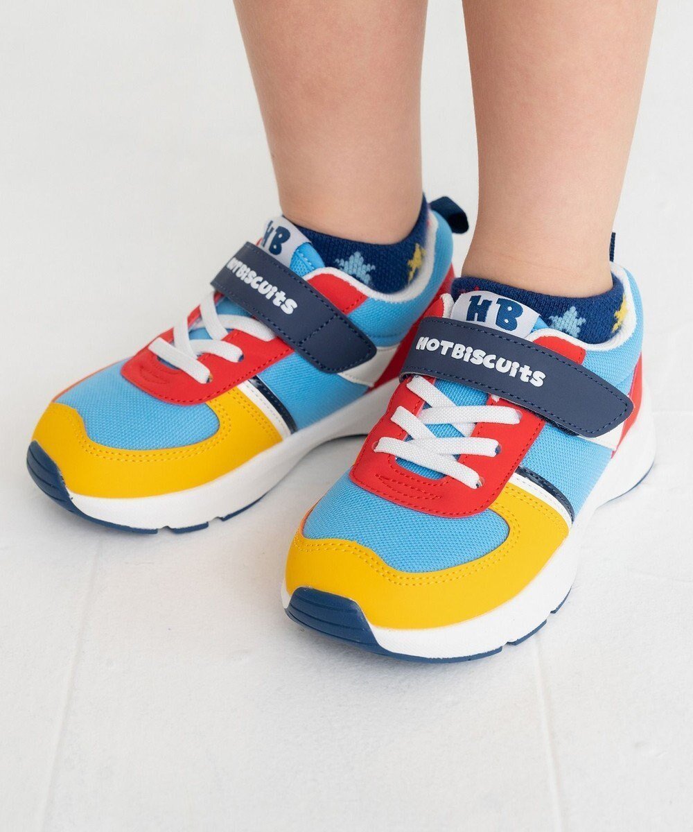 【ミキハウスホットビスケッツ/MIKI HOUSE HOT BISCUITS / KIDS】の【16-18cm】 スポーティ キッズシューズ インテリア・キッズ・メンズ・レディースファッション・服の通販 founy(ファニー) 　ファッション　Fashion　キッズファッション　Fashion for Kids　シューズ　Shoes, Footwear　シンプル　Simple, Minimal　スニーカー　Sneakers, Trainers　スポーティ　Sporty, Casual Athletic　メッシュ　Mesh, Net Fabric　ワンポイント　One Point, Statement Accent　マルチカラー|ID: prp329100004862131 ipo3291000000036083895