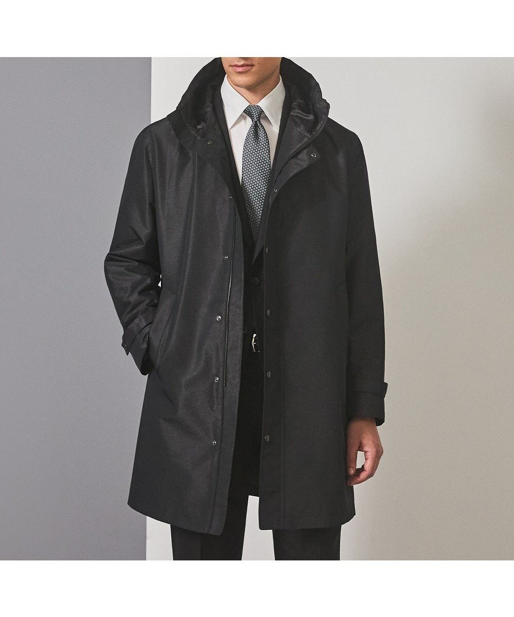 【五大陸/gotairiku / MEN】の【シーンレスに対応】ブライトシャンブレーミリタリーパーカ コート インテリア・キッズ・メンズ・レディースファッション・服の通販 founy(ファニー) 　ファッション　Fashion　メンズファッション　Fashion for Men　アウター　Men's Coats Outerwear　秋　Autumn　軽量　Lightweight, Ultra Light　シャンブレー　Chambray, Denim-Like Fabric　シンプル　Simple, Minimal　ジャケット　Jacket, Outerwear　スマート　Smart, Elegant　スーツ　Suit, Formalwear　ダウン　Down, Puffer　人気　Popular, Best Seller　ミリタリー　Military, Army Style　ライナー　Liner, Inner Layer　レギュラー　Regular, Standard Fit　A/W・秋冬　Autumn/Winter　エレガント 上品　Elegant　ビジネス 仕事 通勤　Business / Work / Commuting　ブラック系8|ID: prp329100004862143 ipo3291000000036084125