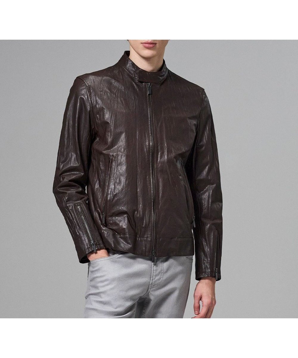 【ジョゼフ オム/JOSEPH HOMME / MEN】の【洗い加工】シュリンクエアレザー シングルライダースジャケット 人気、トレンドファッション・服の通販 founy(ファニー) 　ファッション　Fashion　メンズファッション　Fashion for Men　アウター　Men's Coats Outerwear　シンプル　Simple, Minimal　ジップ　Zip, Zipper　ジャケット　Jacket, Outerwear　スラックス　Slacks, Dress Pants　デニム　Denim, Jeans Material　フロント　Front, Front Design　ポケット　Pocket, Pocket Detail　A/W・秋冬　Autumn/Winter　S/S・春夏　SS, Spring/Summer, Warm Season　夏　Summer　エレガント 上品　Elegant　 other-1|ID: prp329100004862144 ipo3291000000036084151